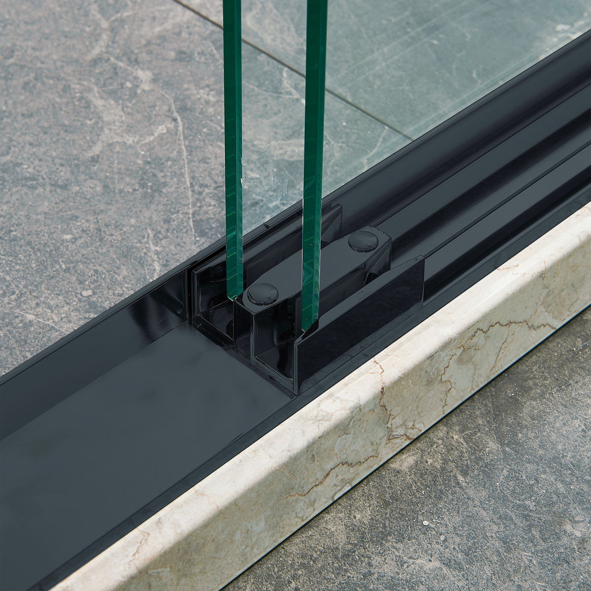RAINLEX Framed Sliding Shower Door, 8mm Tempered Glass in Chrome