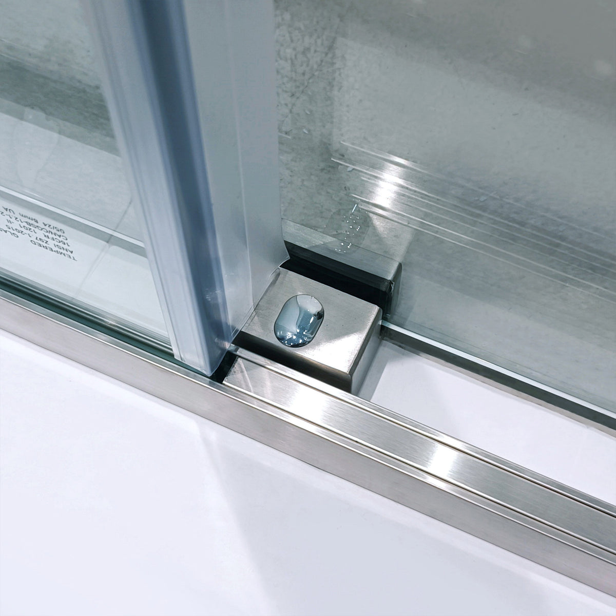 56-60" W x 75" H Semi-Frameless Sliding Shower Door, 8mm Tempered Glass, Chrome