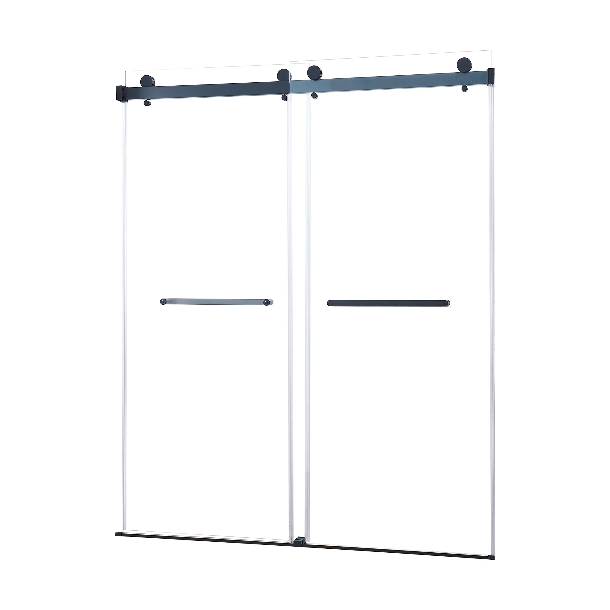 56-60" W x 75" H Frameless Sliding Shower Door, 8mm Tempered Glass