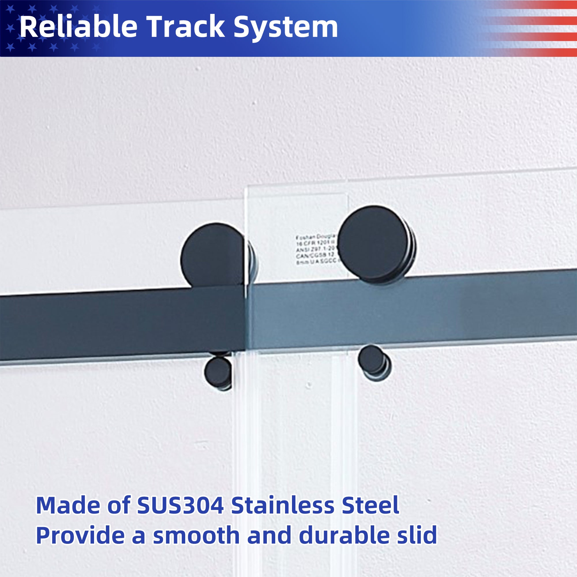 56-60" W x 75" H Frameless Sliding Shower Door, 8mm Tempered Glass