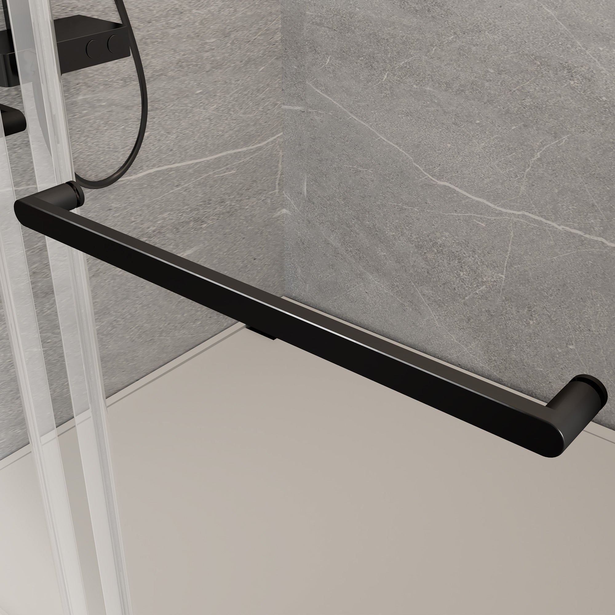 56-60" W x 75" H Frameless Sliding Shower Door, 8mm Tempered Glass