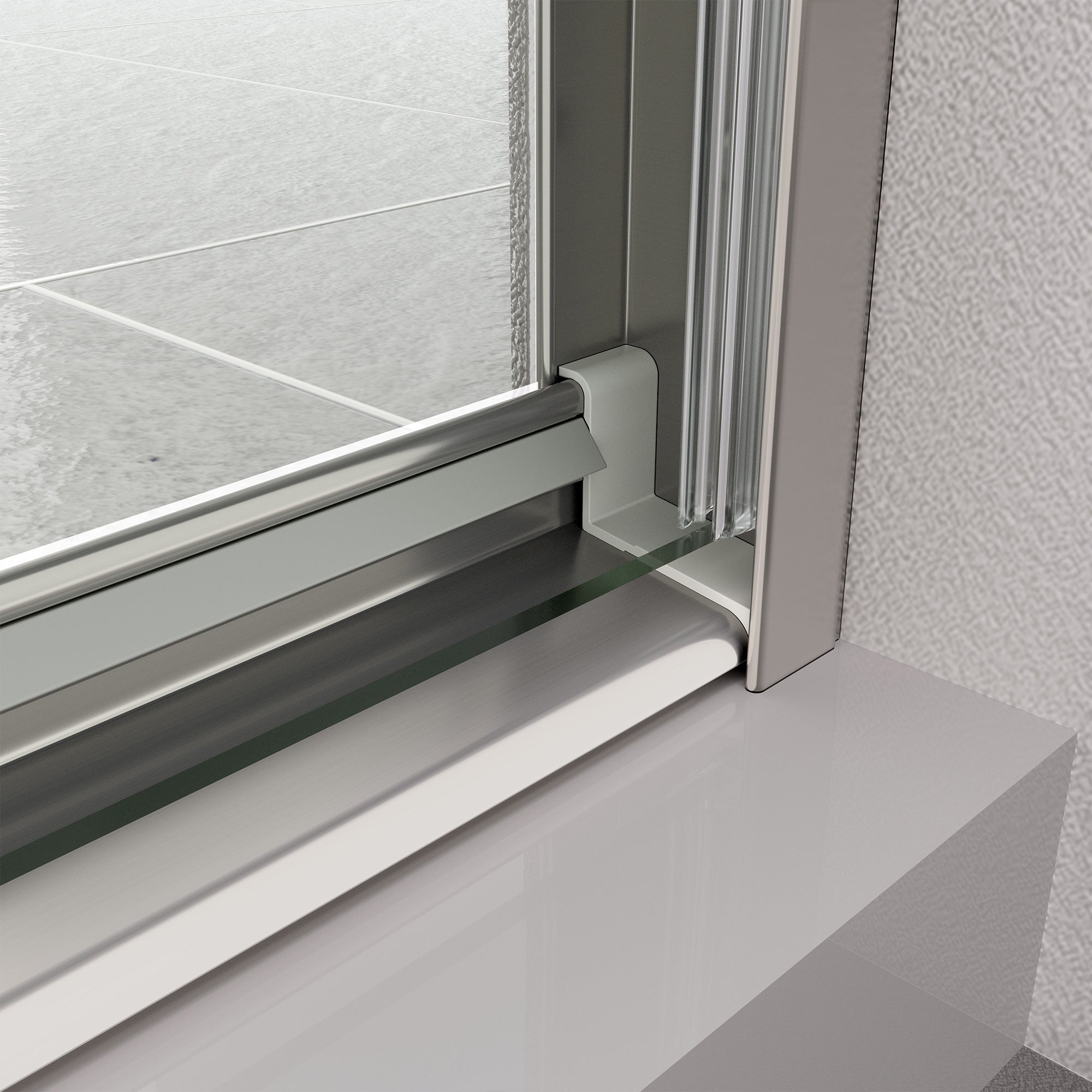 Framed Sliding Shower Door, 6mm Tempered Glass, Chrome