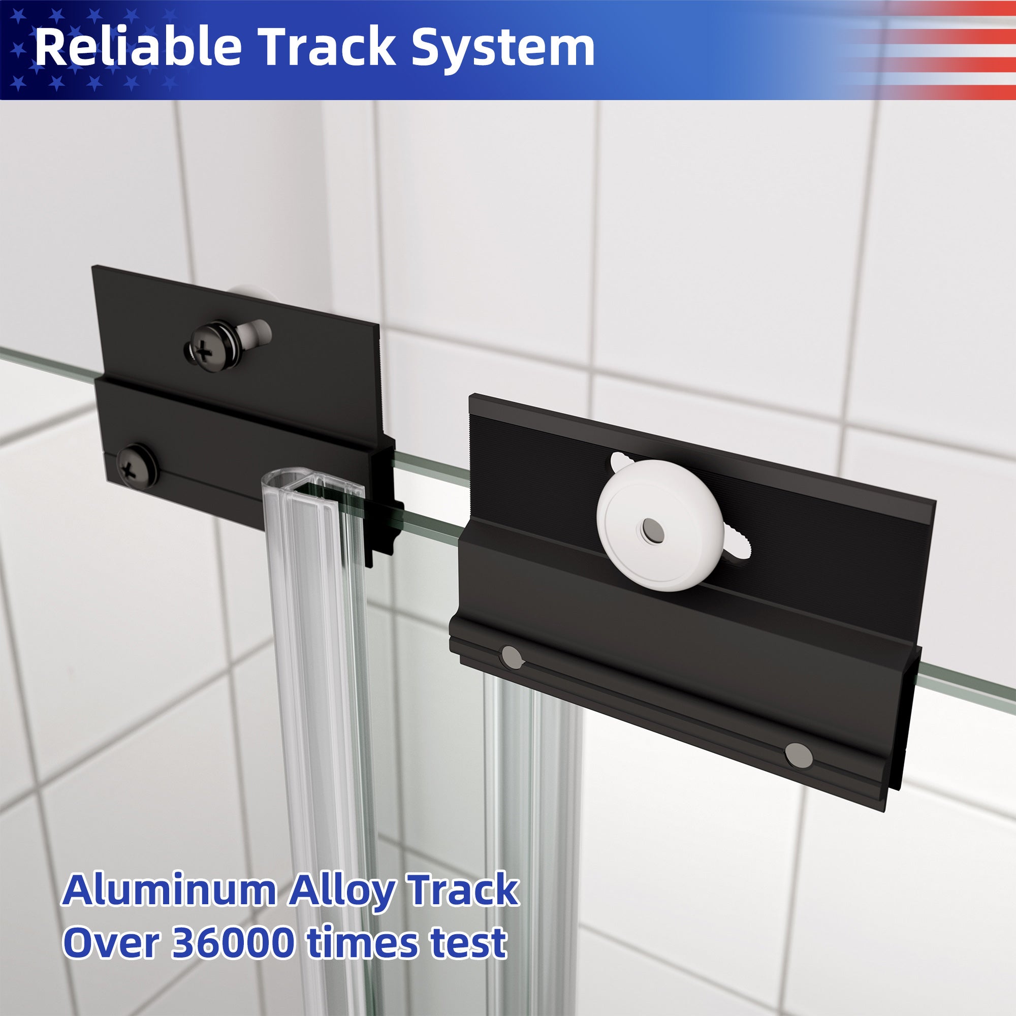 Framed Sliding Shower Door, 6mm Tempered Glass, Chrome