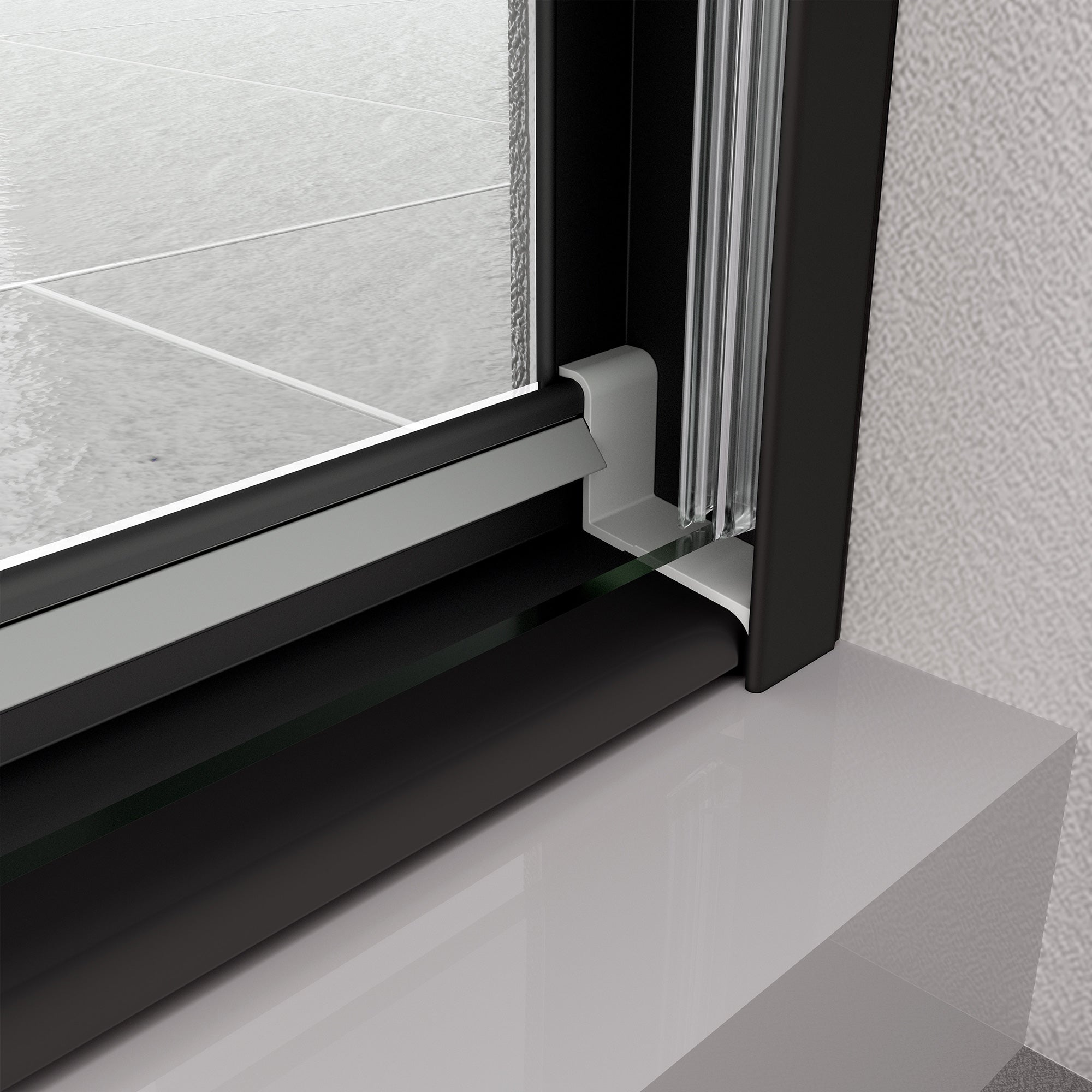 Framed Sliding Shower Door, 6mm Tempered Glass, Chrome