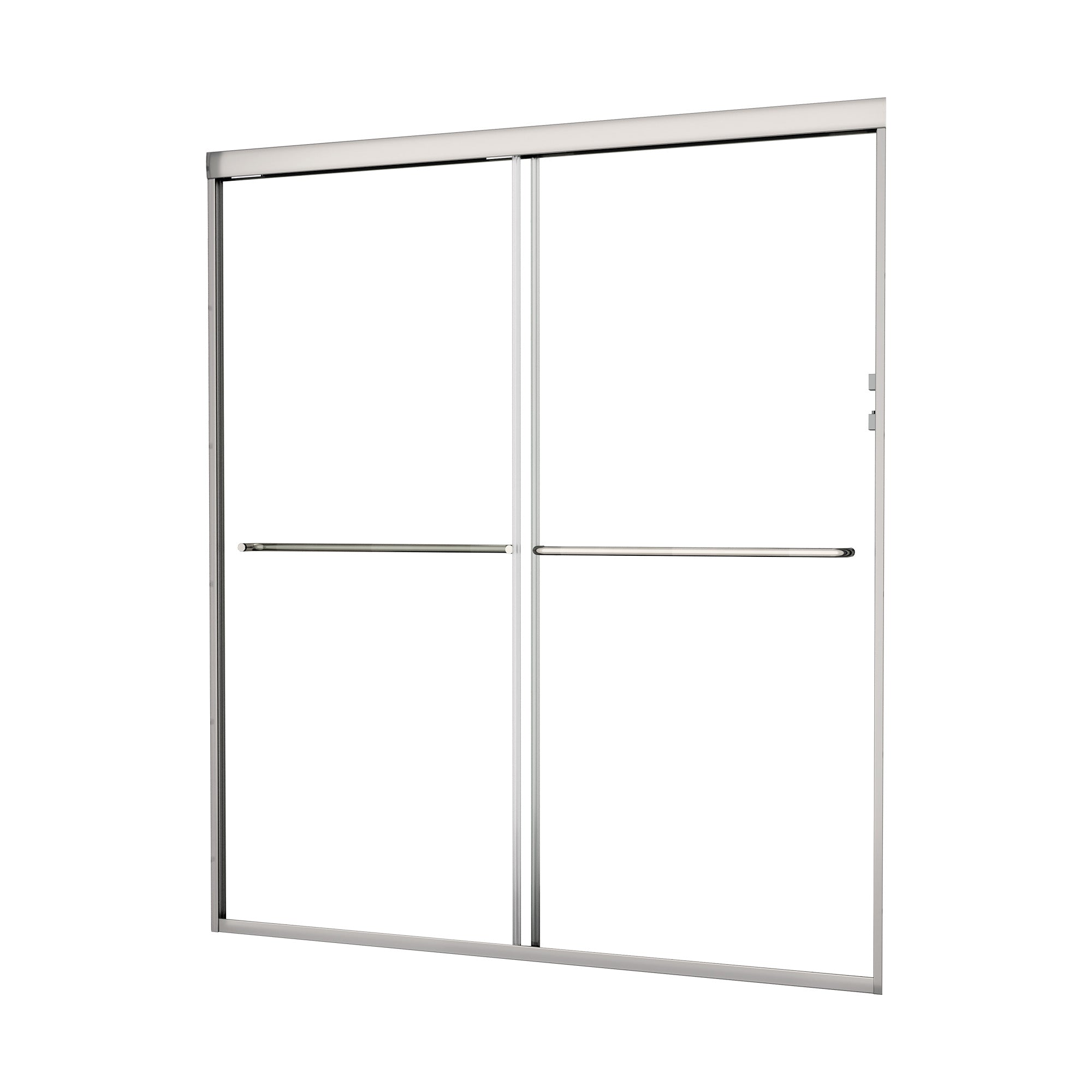 Framed Sliding Shower Door, 6mm Tempered Glass, Chrome