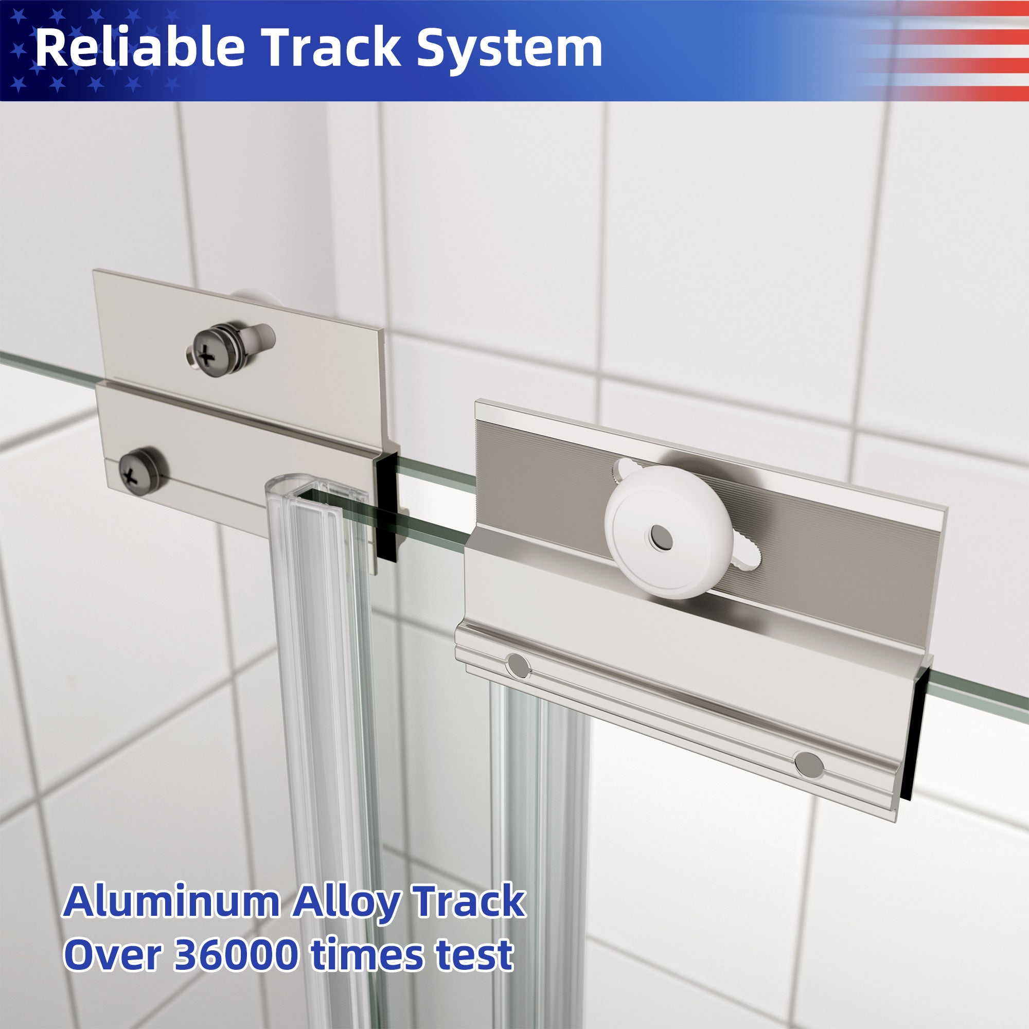 Framed Sliding Shower Door, 6mm Tempered Glass, Chrome