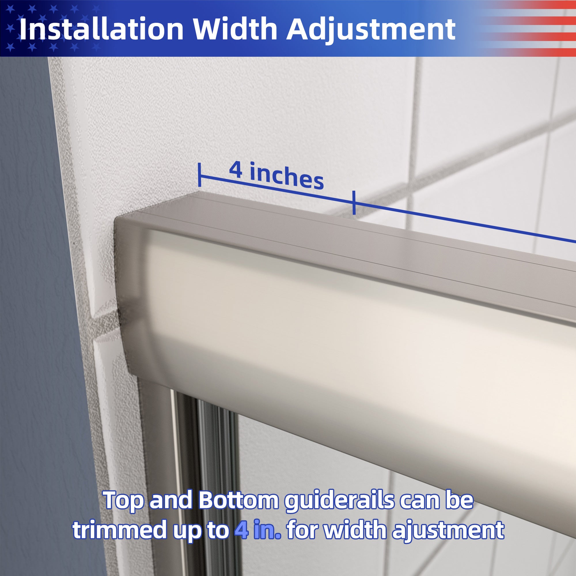 Framed Sliding Shower Door, 6mm Tempered Glass, Chrome