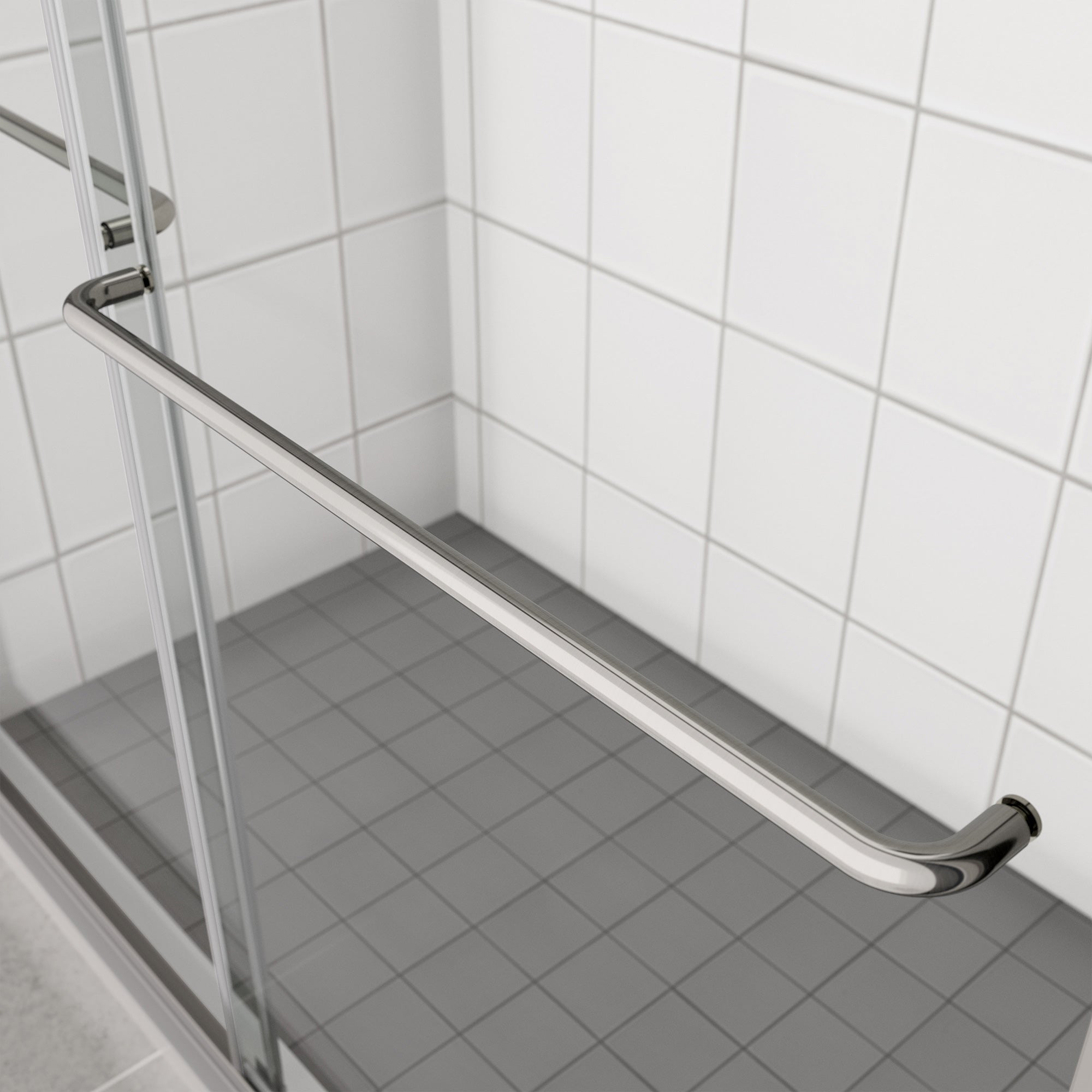 Framed Sliding Shower Door, 6mm Tempered Glass, Chrome