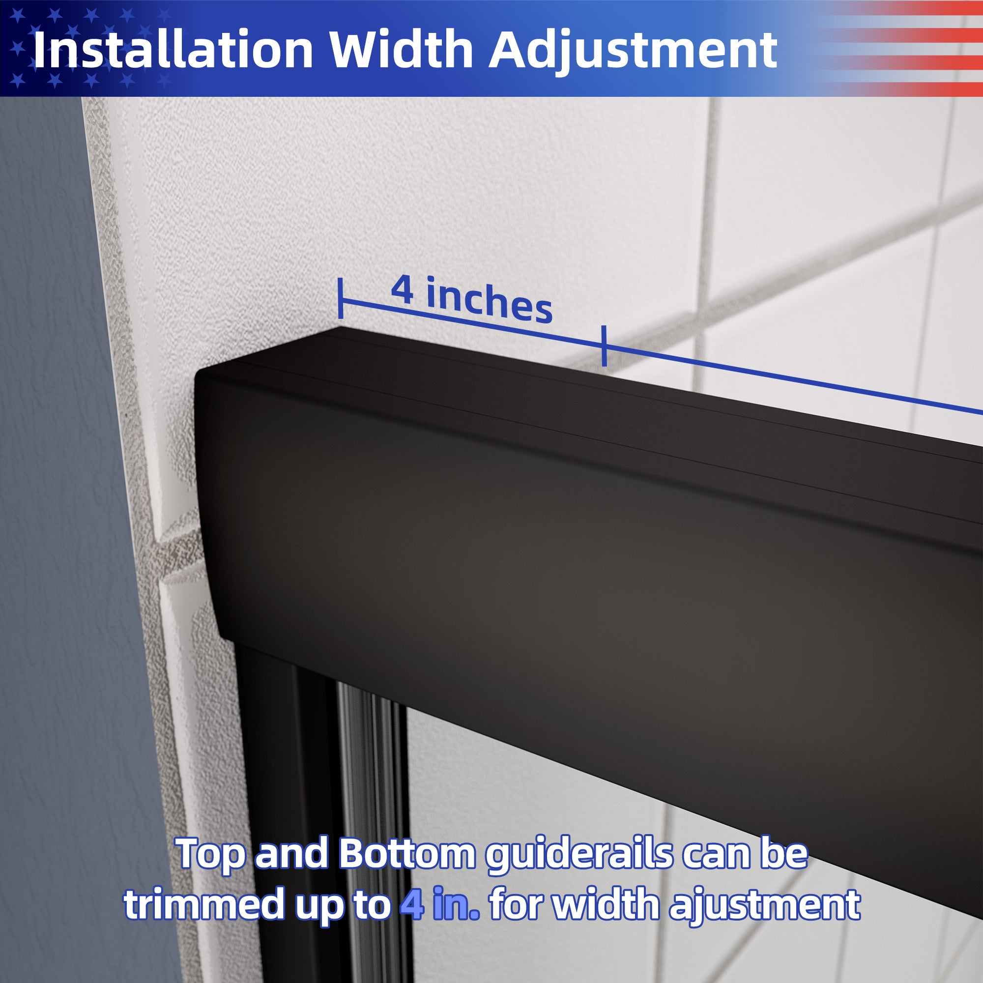 Framed Sliding Shower Door, 6mm Tempered Glass, Chrome