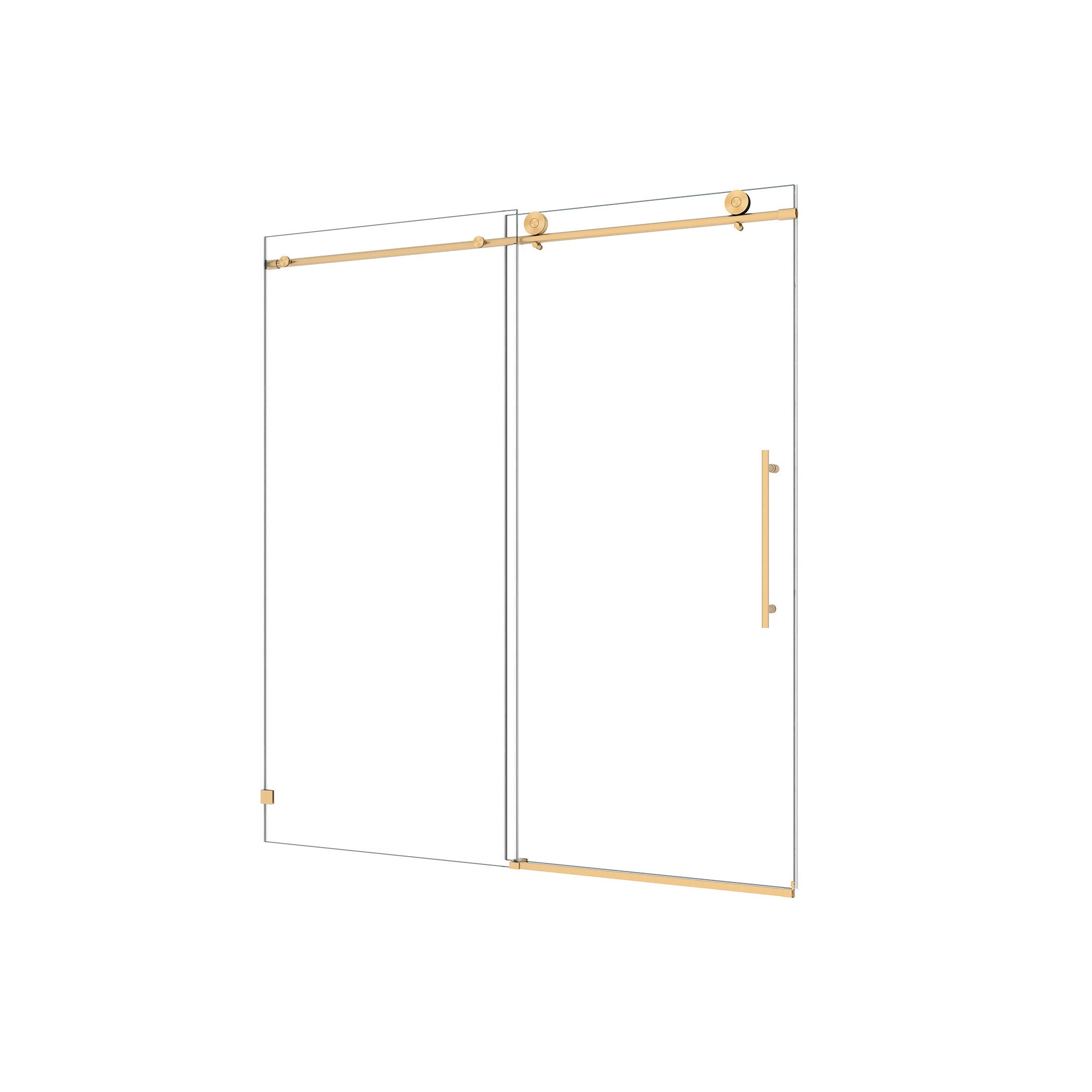55-60" W x 76" H Frameless Sliding Shower Door, 8mm Tempered Glass