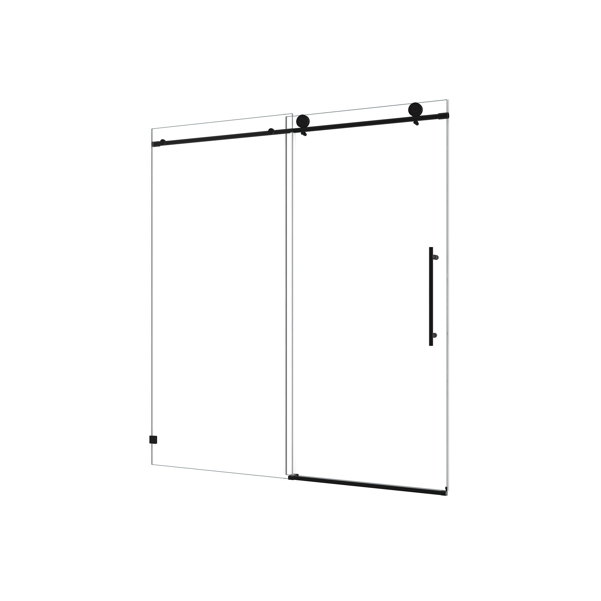 55 to 60 in. W x 76 in. H Sliding Frameless Shower Door with 5/16 Inch (8mm) Thick Tampered Glass RX-SD14