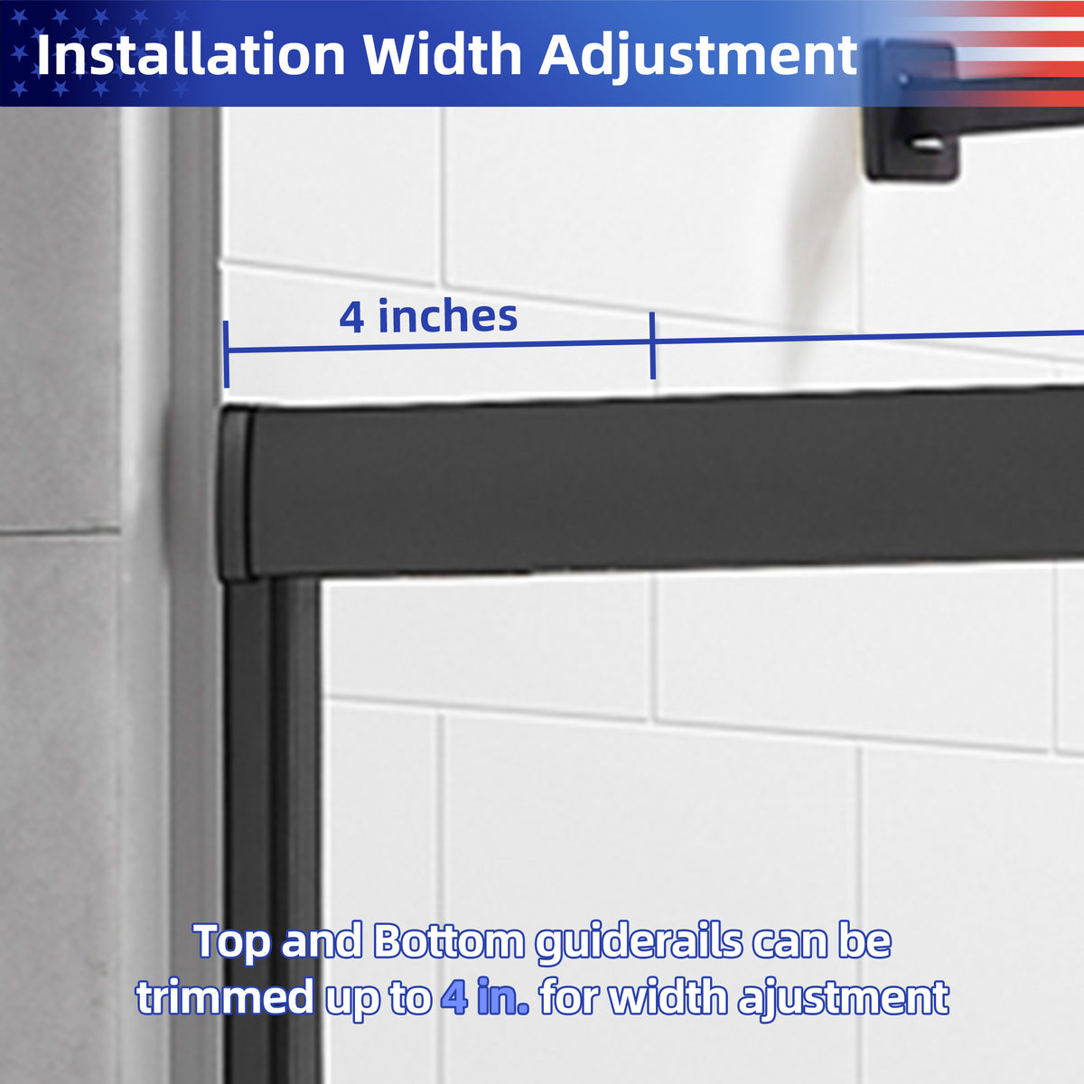 RAINLEX 56-60" x 70" Framed Sliding Shower Door, 6mm Tempered Glass