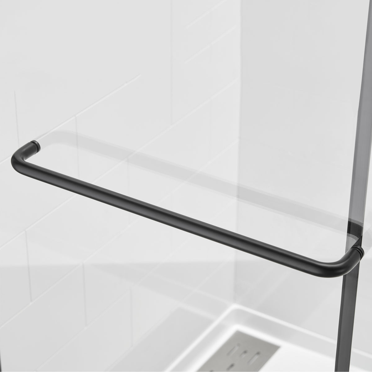 RAINLEX 56-60" x 70" Framed Sliding Shower Door, 6mm Tempered Glass