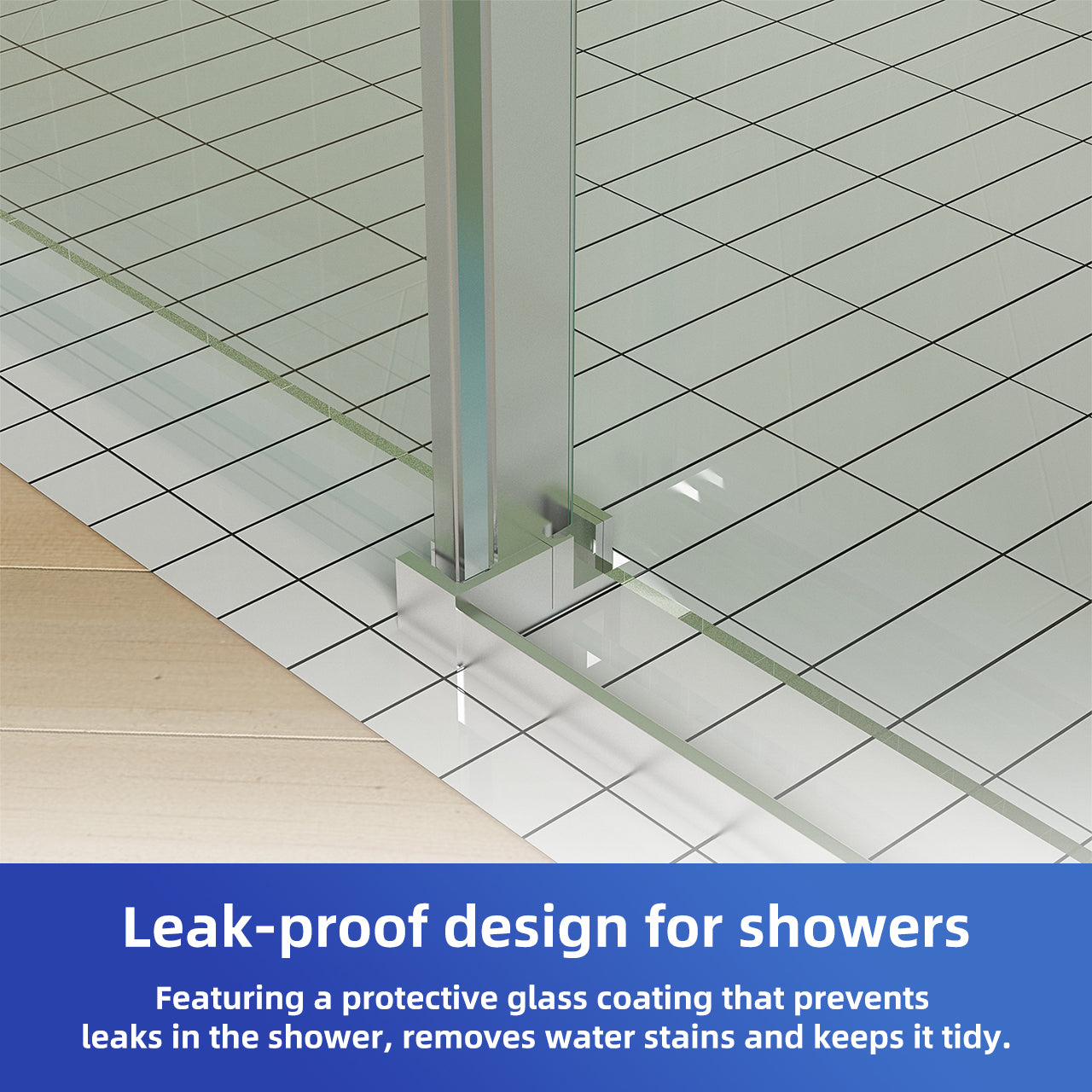 56-60" W x 76" H Frameless Sliding Shower Door, 8mm Tempered Glass, Brushed Nickel