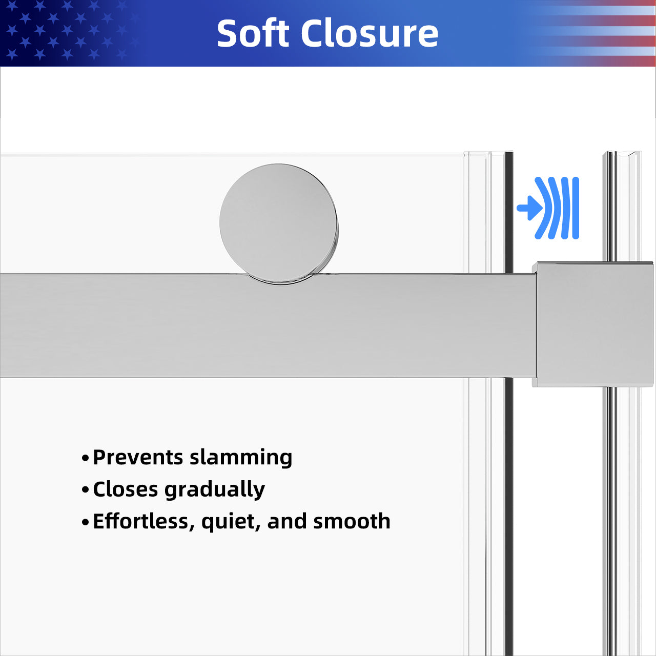 56-60 “W x 76 ‘H Frameless Glass Sliding Shower Door, 5/16’ Thick Tempered Glass, Easy Clean Coating RX-SD24-6076