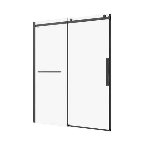 56-60 “W x 76 ‘H Frameless Glass Sliding Shower Door, 5/16’ Thick Tempered Glass, Easy Clean Coating RX-SD24-6076