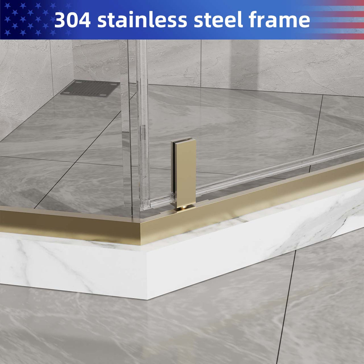 RAINLEX 36 in. x 36 in. x 72 in. Neo-Angle Frameless Shower Enclosure