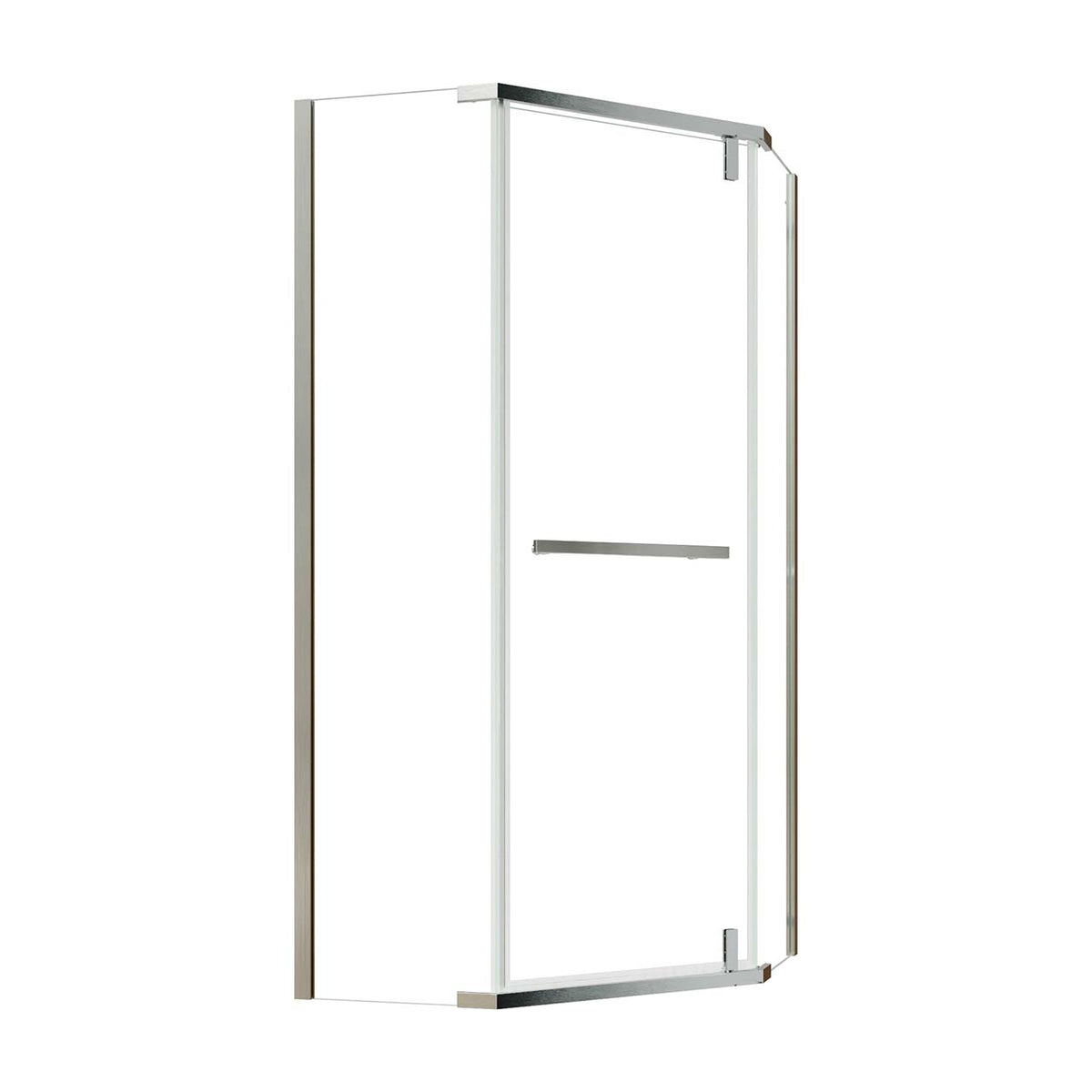 RAINLEX 36 in. x 72 in. Neo-Angle Pivot Frameless Shower Door