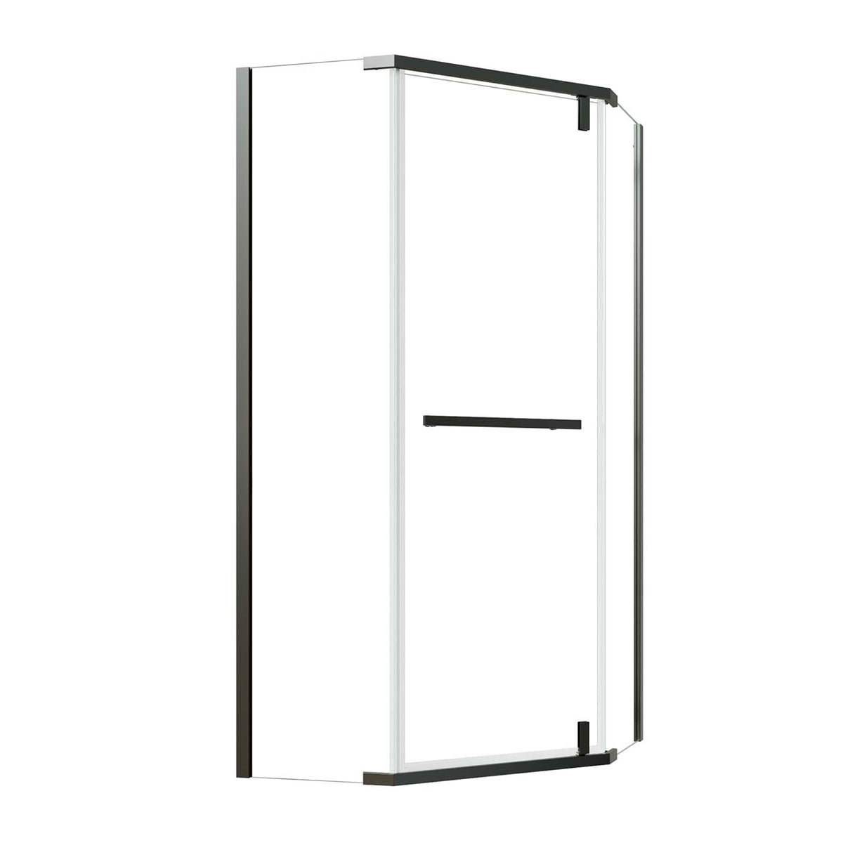 RAINLEX 36 in. x 72 in. Neo-Angle Pivot Frameless Shower Door