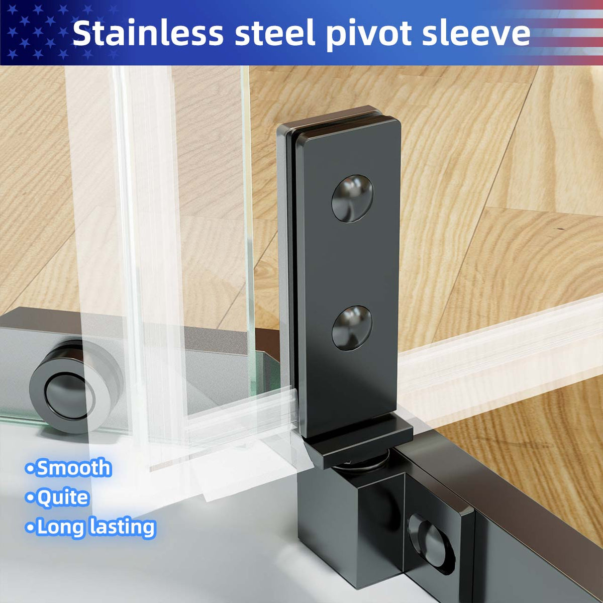 RAINLEX 36 in. x 72 in. Neo-Angle Pivot Frameless Shower Door