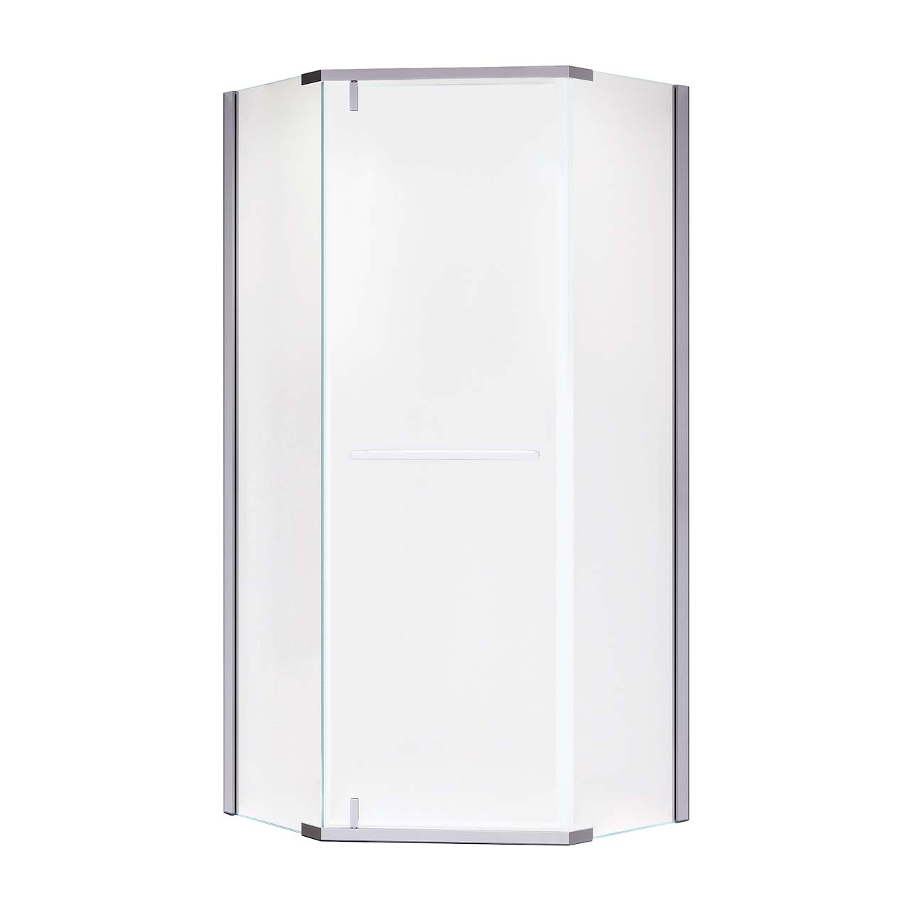 Rainlex 36" x 72" Pivot Frameless Shower Door, 6mm Tempered Glass