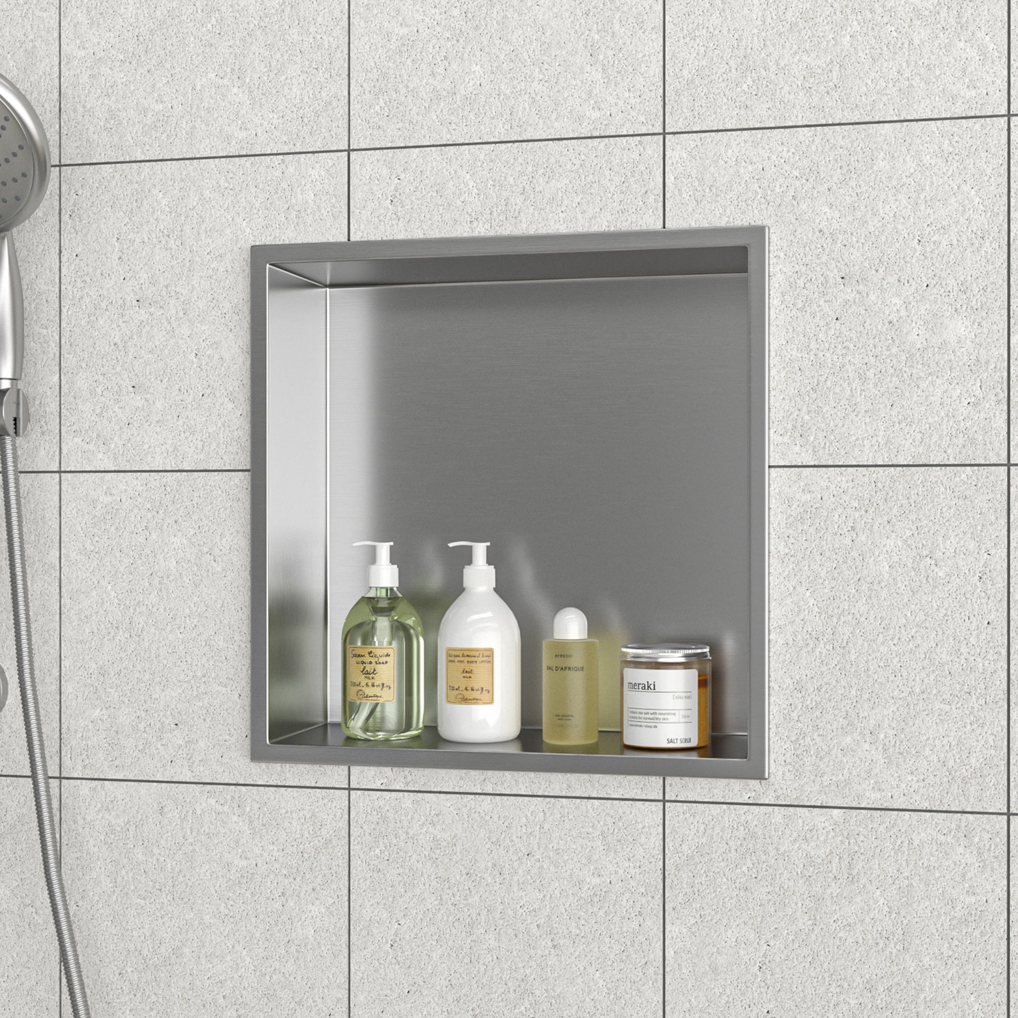 12" x 12" Stainless Steel Recessed Shower Niche