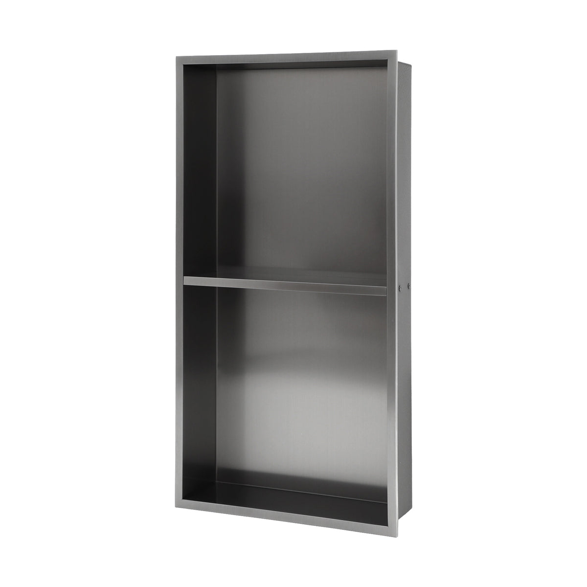 RAINLEX 13" x 25" Stainless Steel Double Shelf Recessed Shower Niche