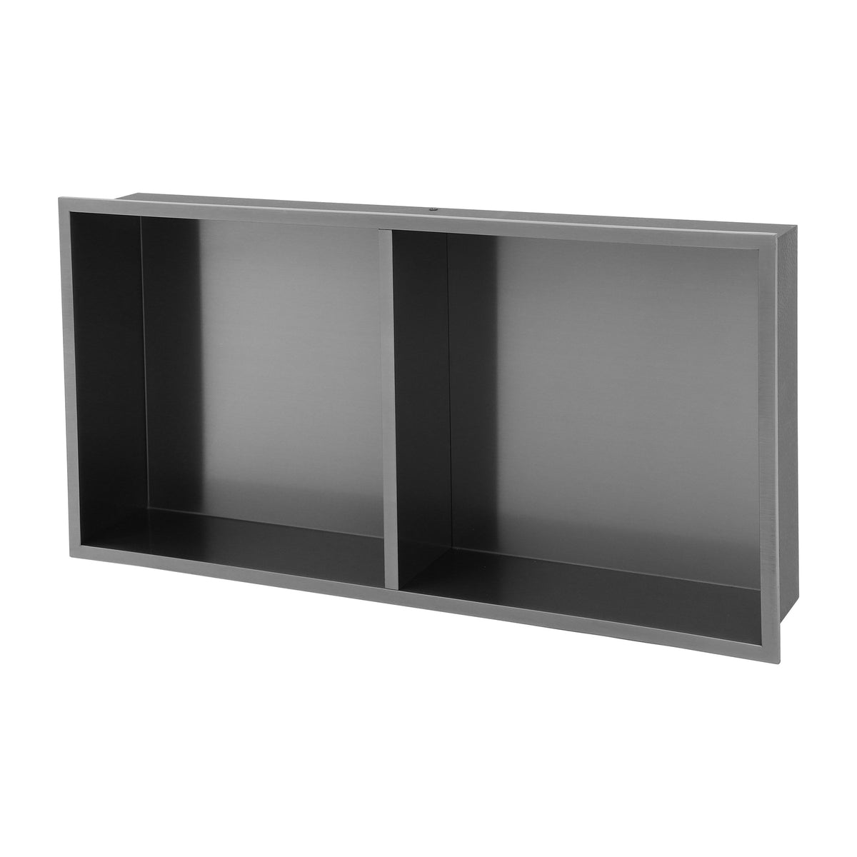 RAINLEX 13" x 25" Stainless Steel Double Shelf Recessed Shower Niche