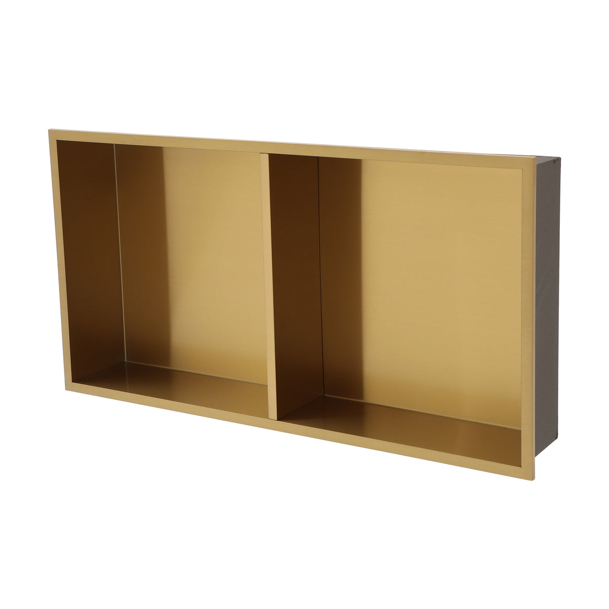 RAINLEX 13" x 25" Stainless Steel Double Shelf Recessed Shower Niche