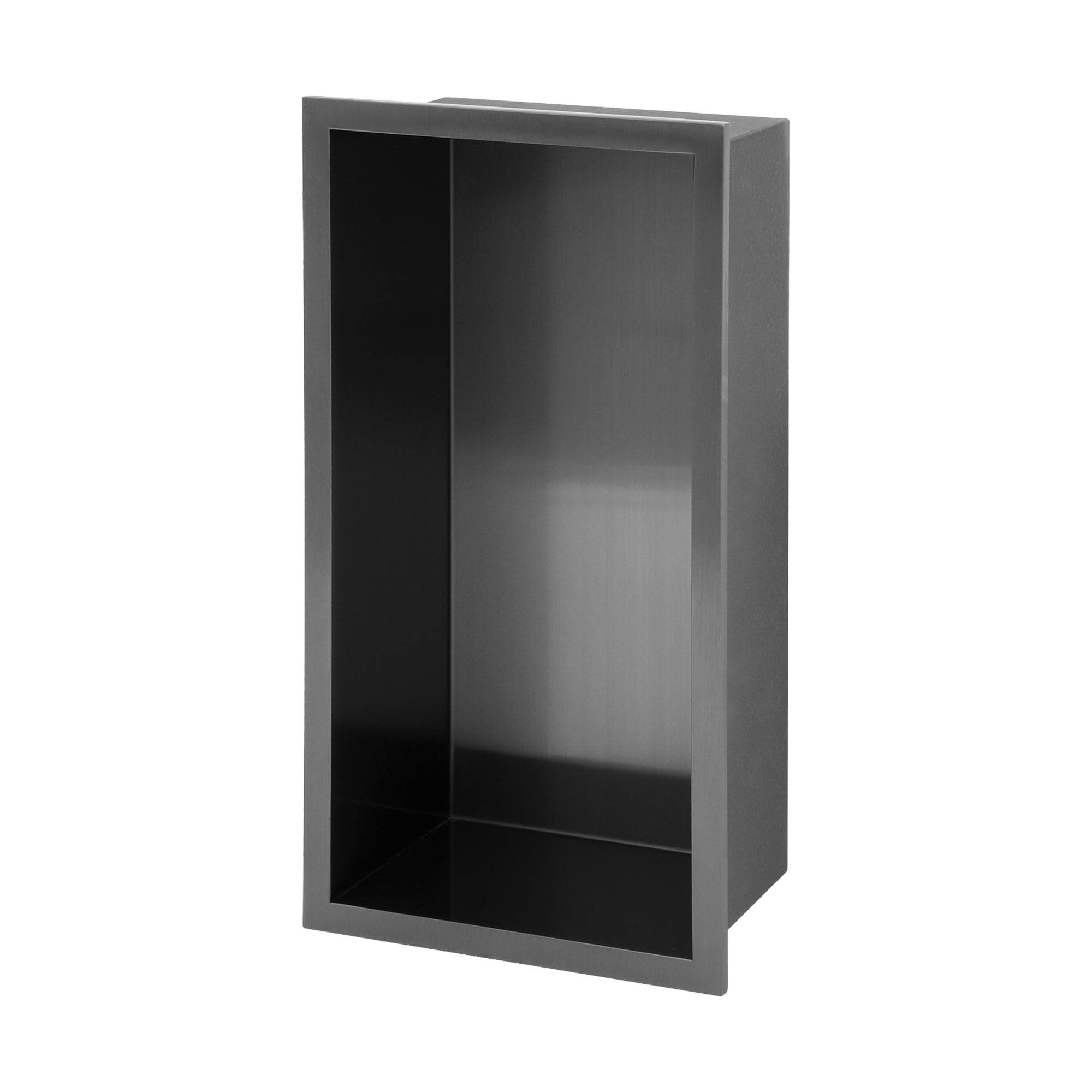 7" x 13" Stainless Steel Recessed Shower Niche, Gunmetal
