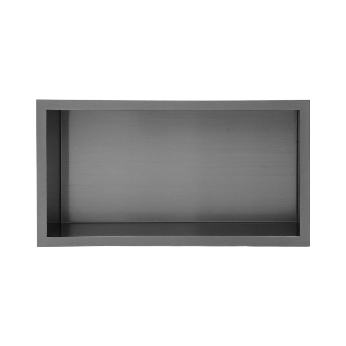 RAINLEX 7" x 13" Stainless Steel Recessed Shower Niche in Gunmetal