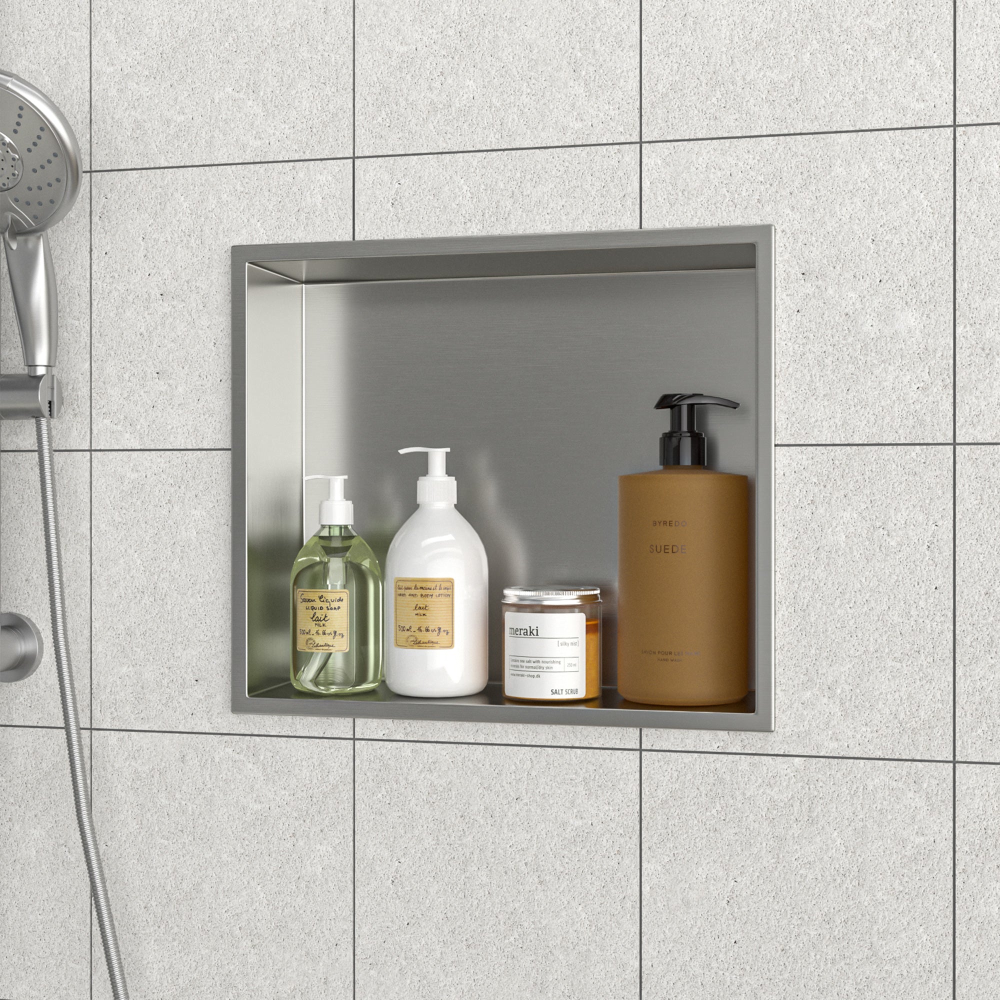 15" x 13" Stainless Steel Recessed Shower Niche