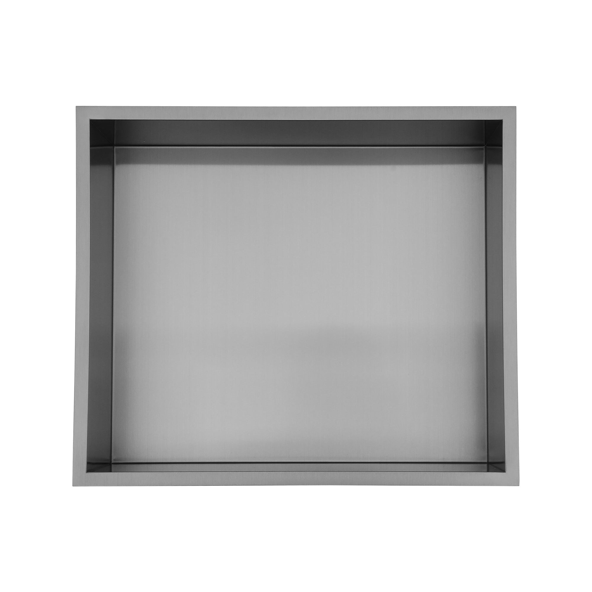 17" x 15" Stainless Steel Recessed Shower Niche, Gunmetal