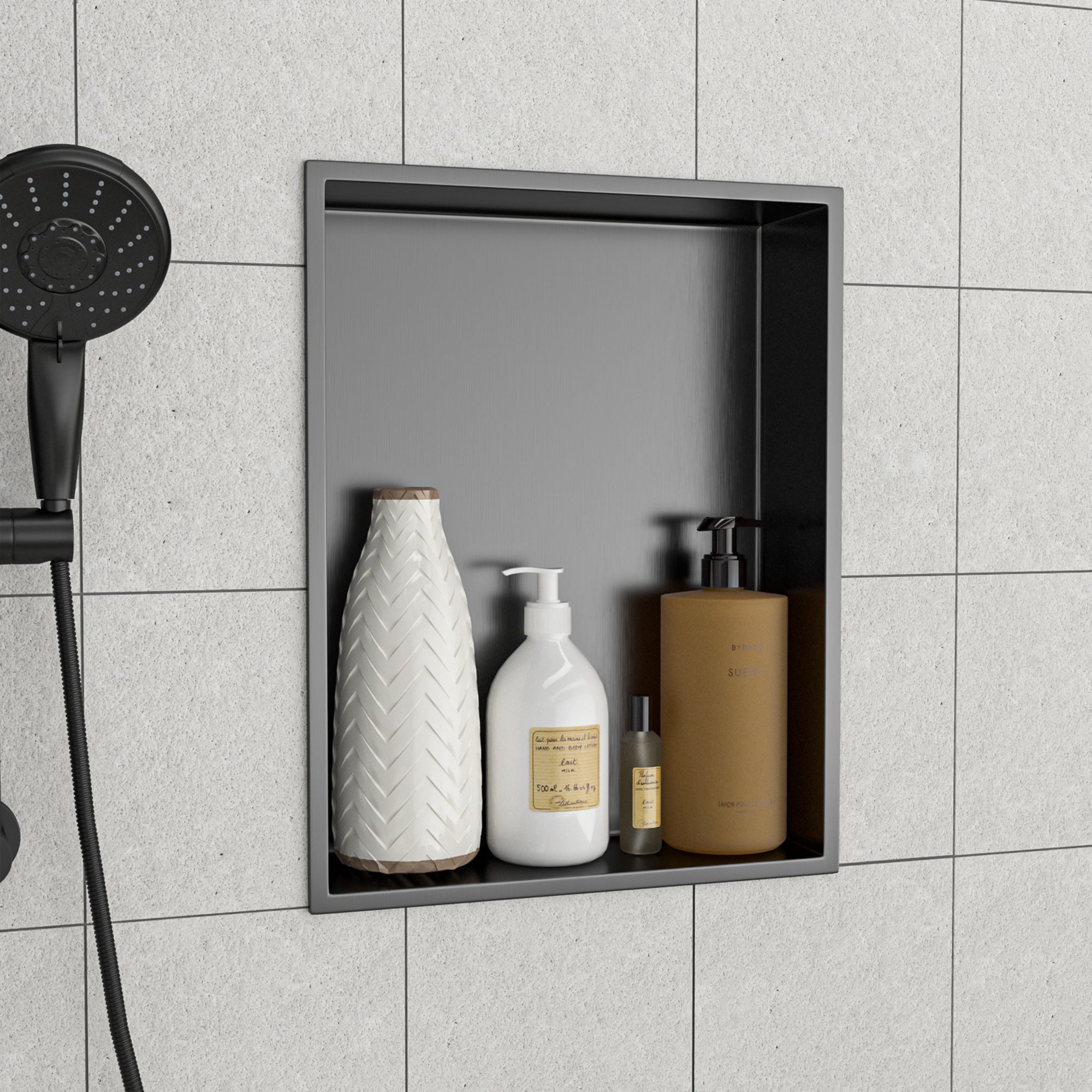 19" x 15" Stainless Steel Recessed Shower Niche