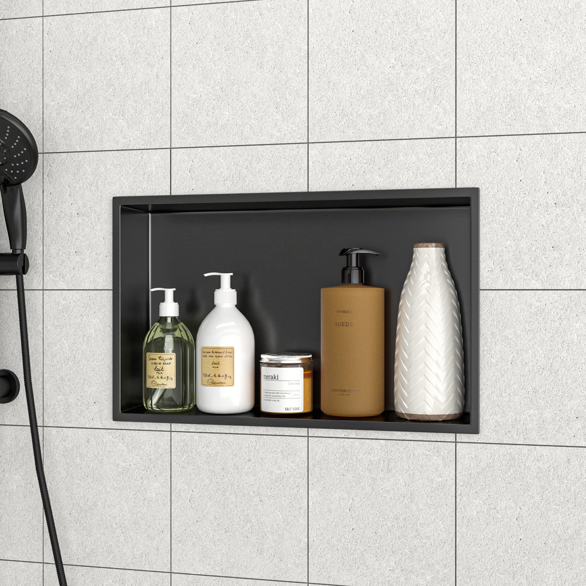 21" x 13" Stainless Steel Recessed Shower Niche