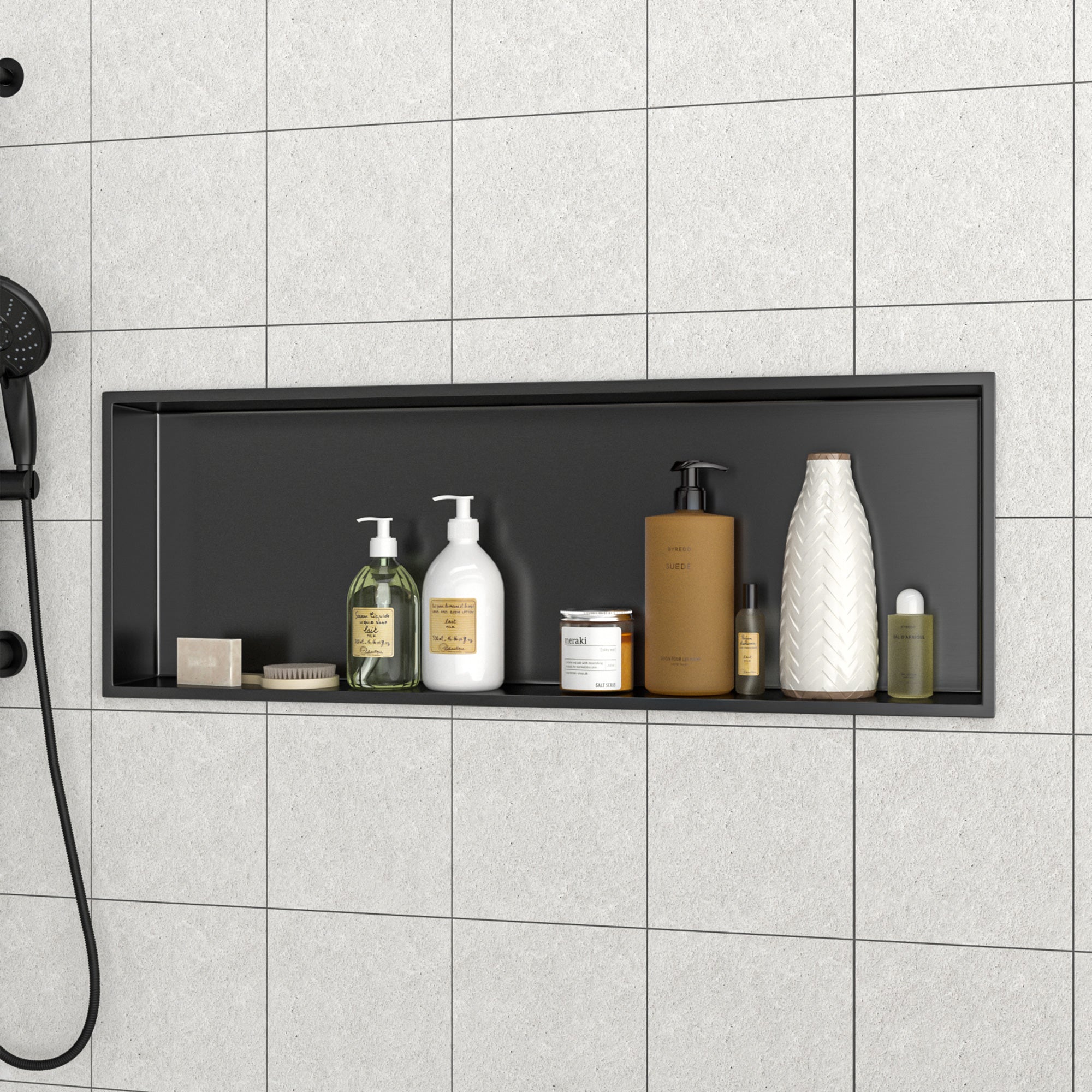 37" x 13" Stainless Steel Recessed Shower Niche