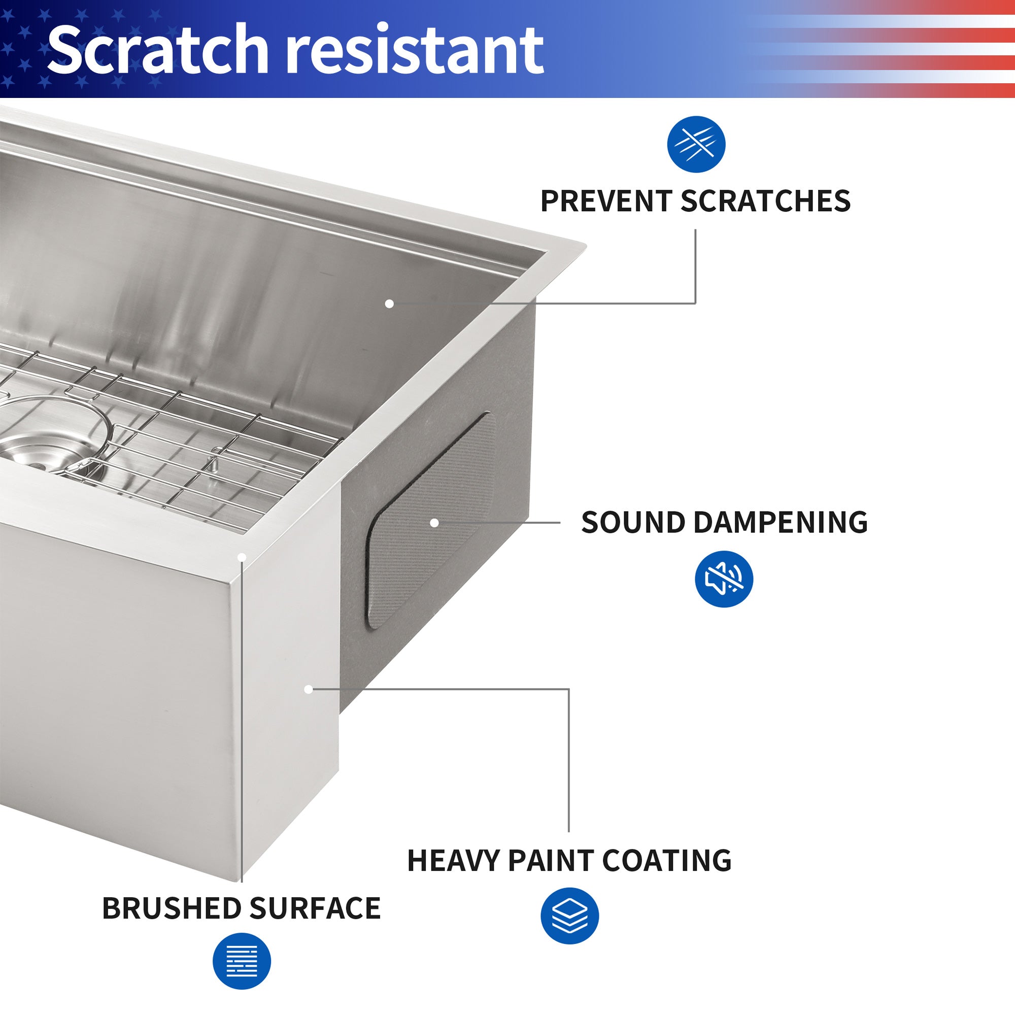 Farmhouse Apron-Front Single Bowl Workstation Sink, Stainless Steel (SS05)