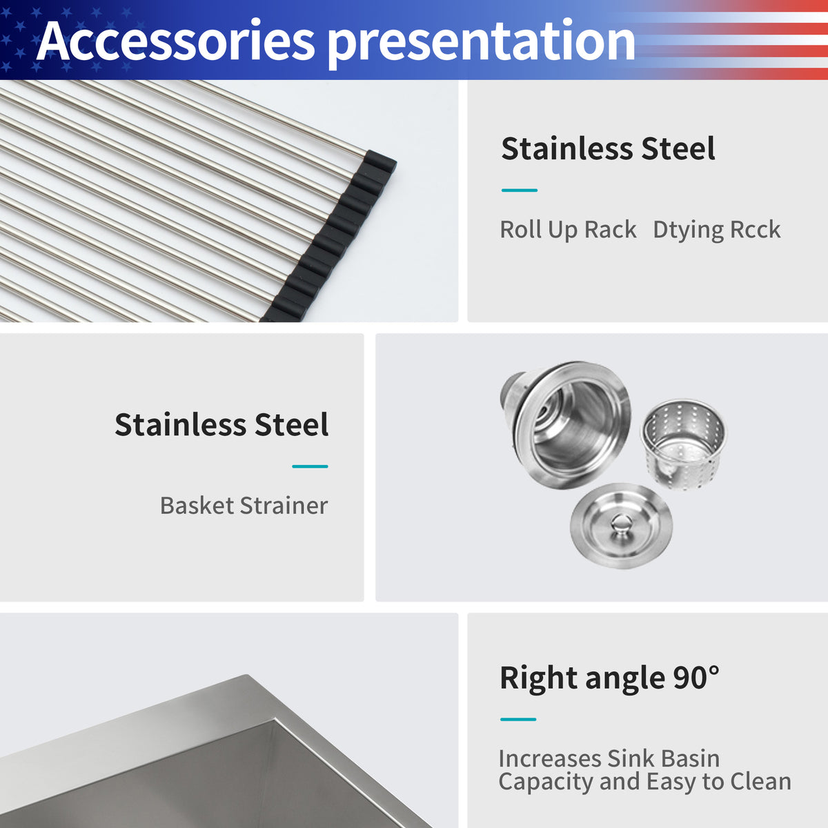 RAINLEX Farmhouse Apron-Front Double Bowl Kitchen Sink in Stainless Steel (SS12)
