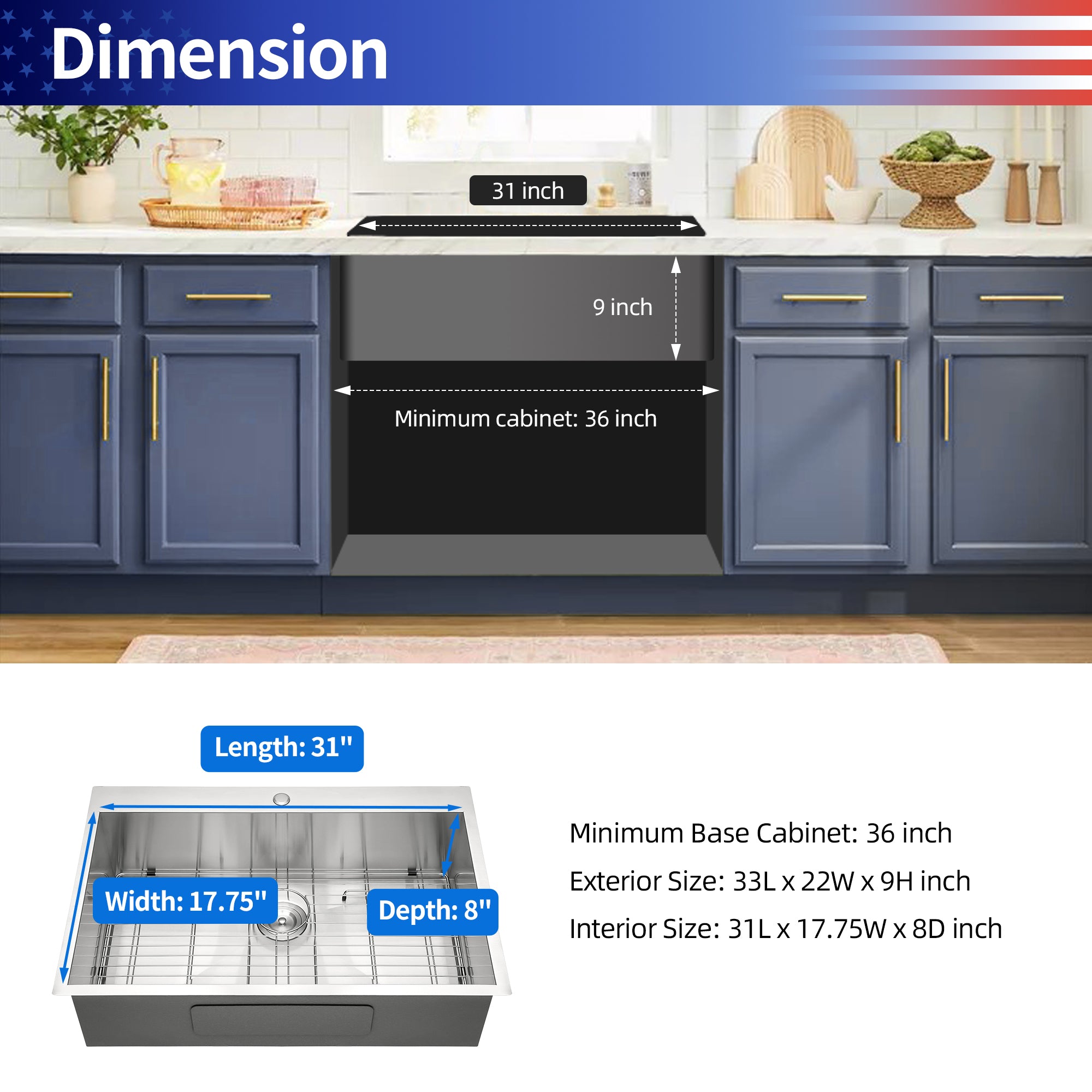 Drop-in Single Bowl Stainless Steel Kitchen Sink RX-SS14