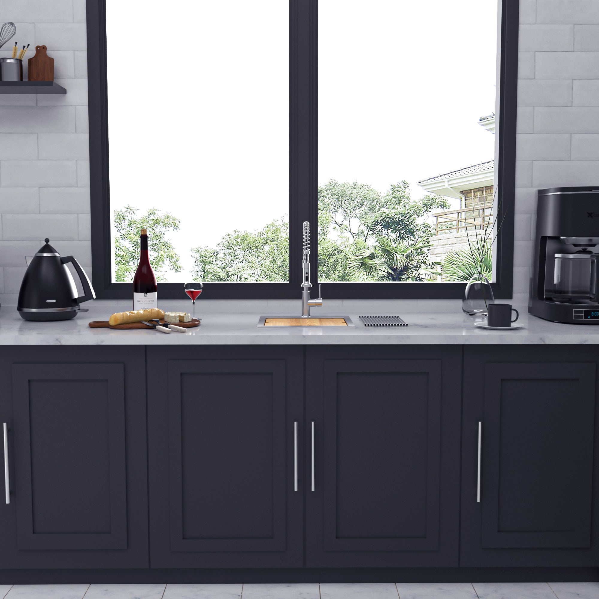 Drop-in Single Bowl Stainless Steel Kitchen Sink with Workstation RX-SS18