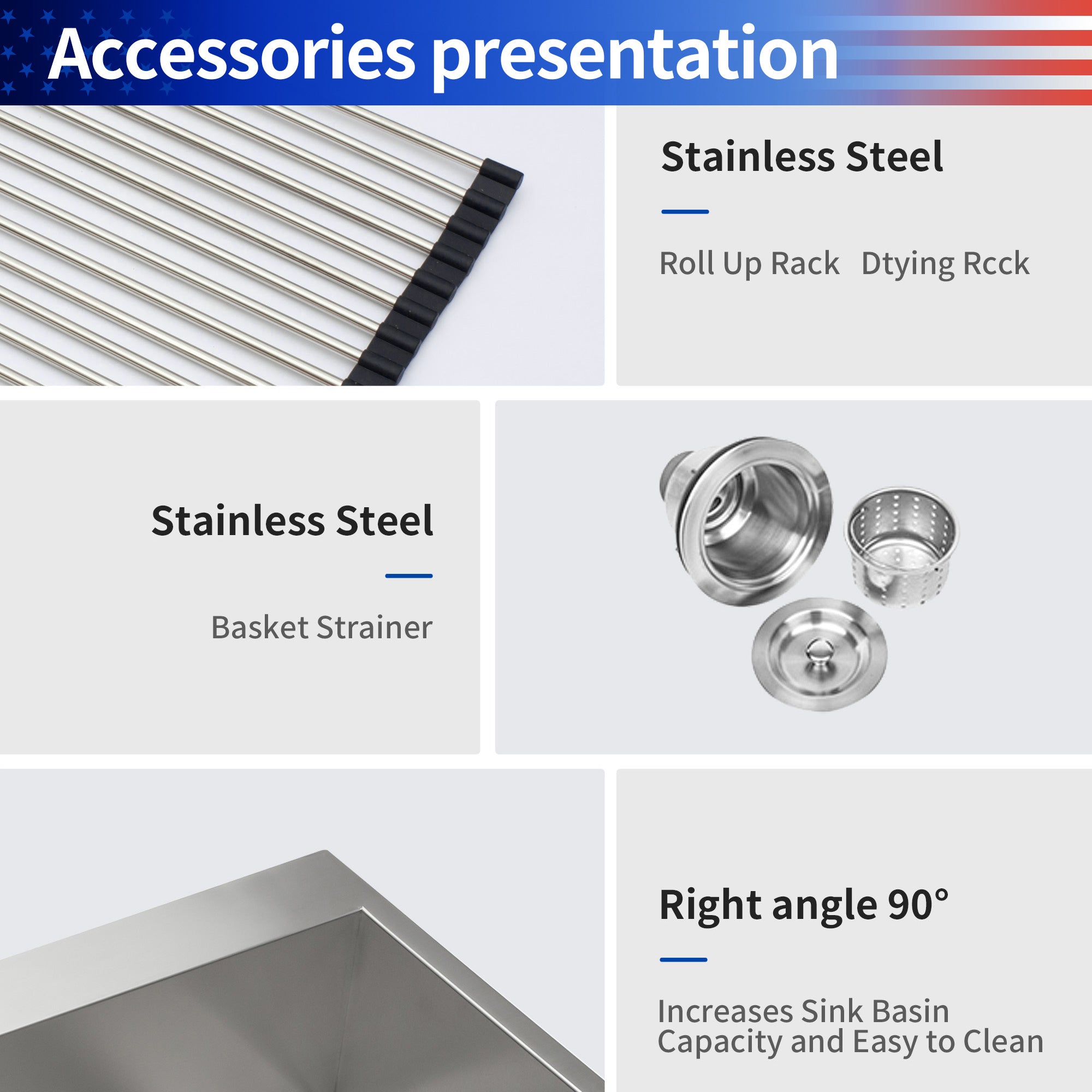 Drop-in Single Bowl Stainless Steel Kitchen Sink with Workstation RX-SS18