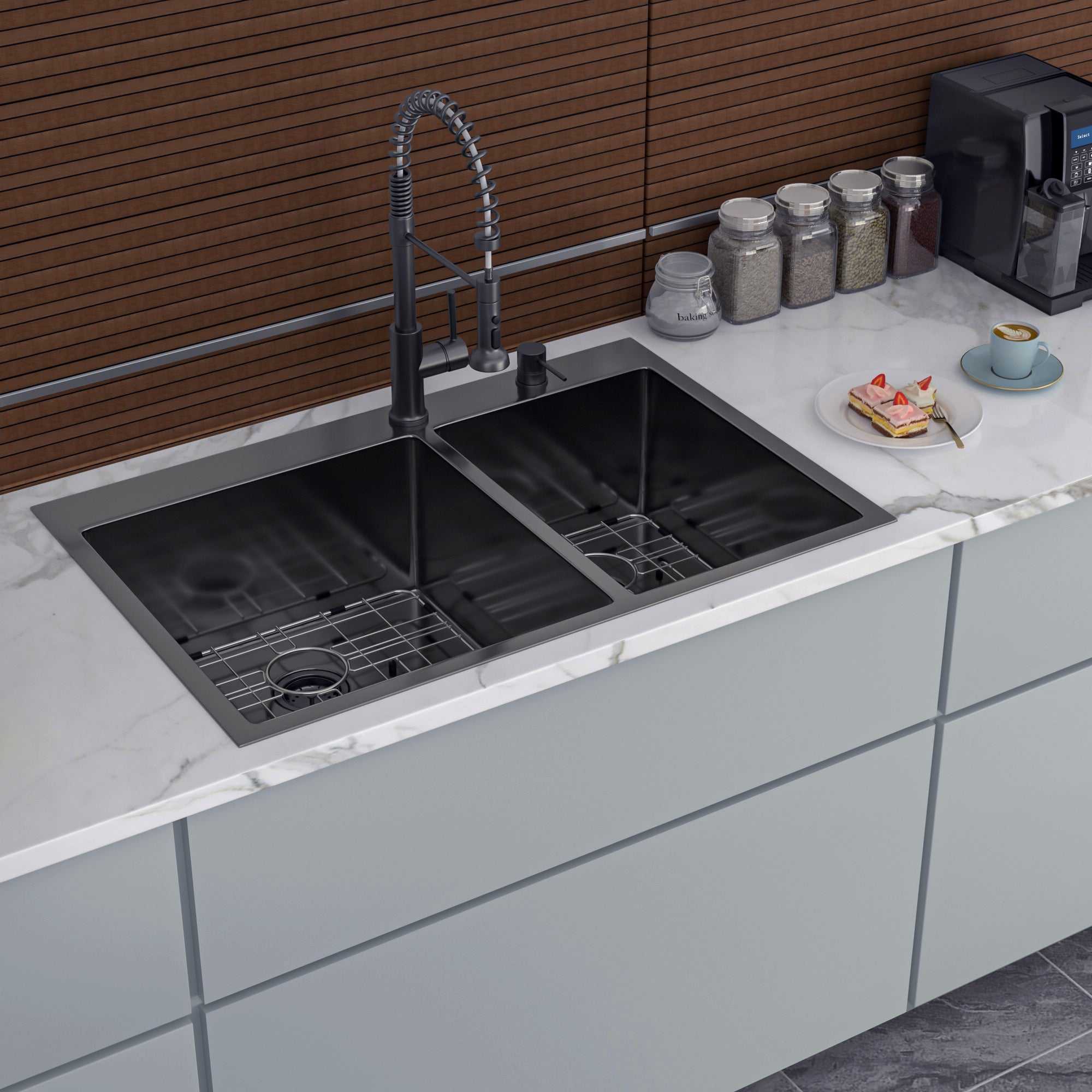 Drop-in Double Bowl Stainless Steel Kitchen Sink RX-SS22