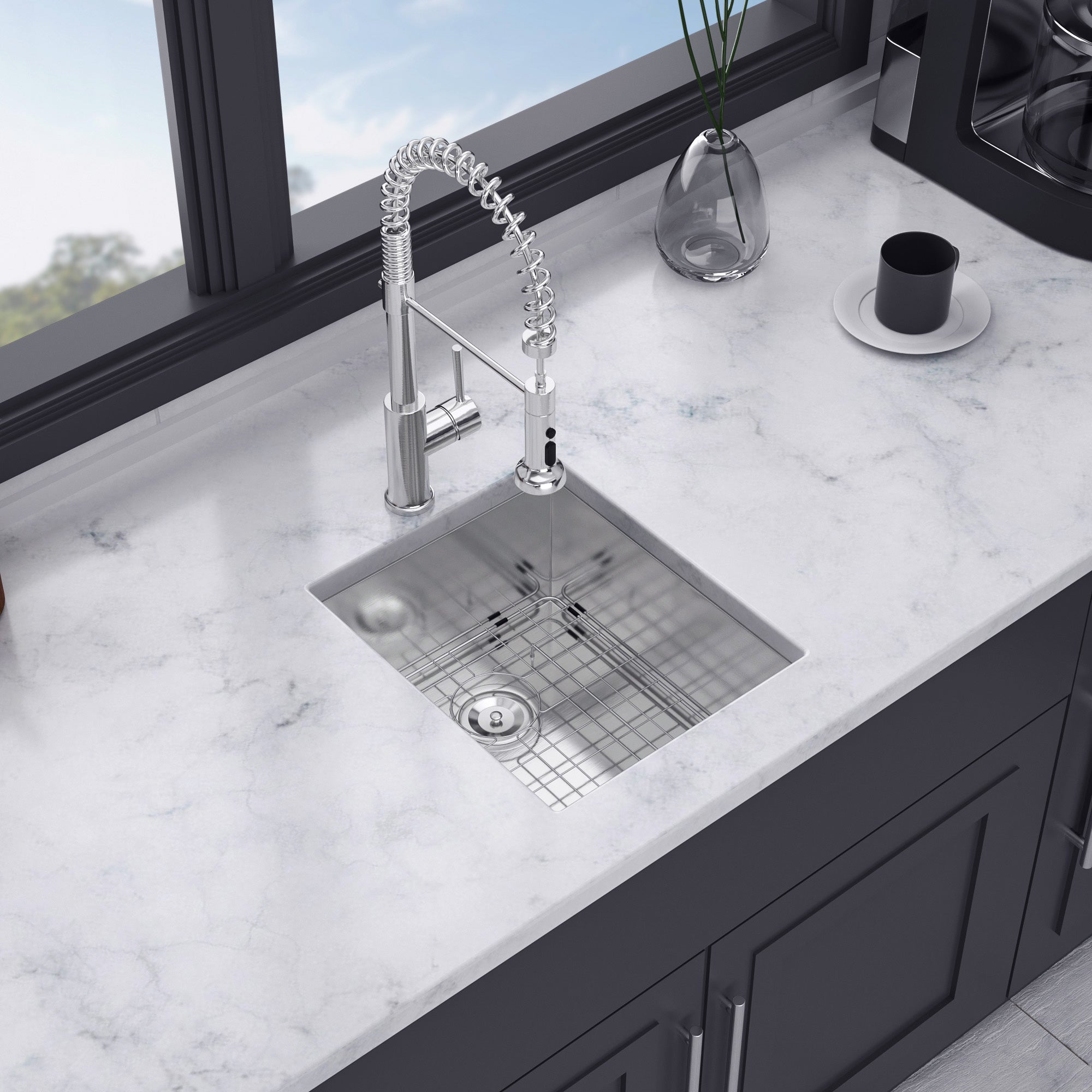 Undermount Single Bowl Kitchen Sink, Stainless Steel (SS23)