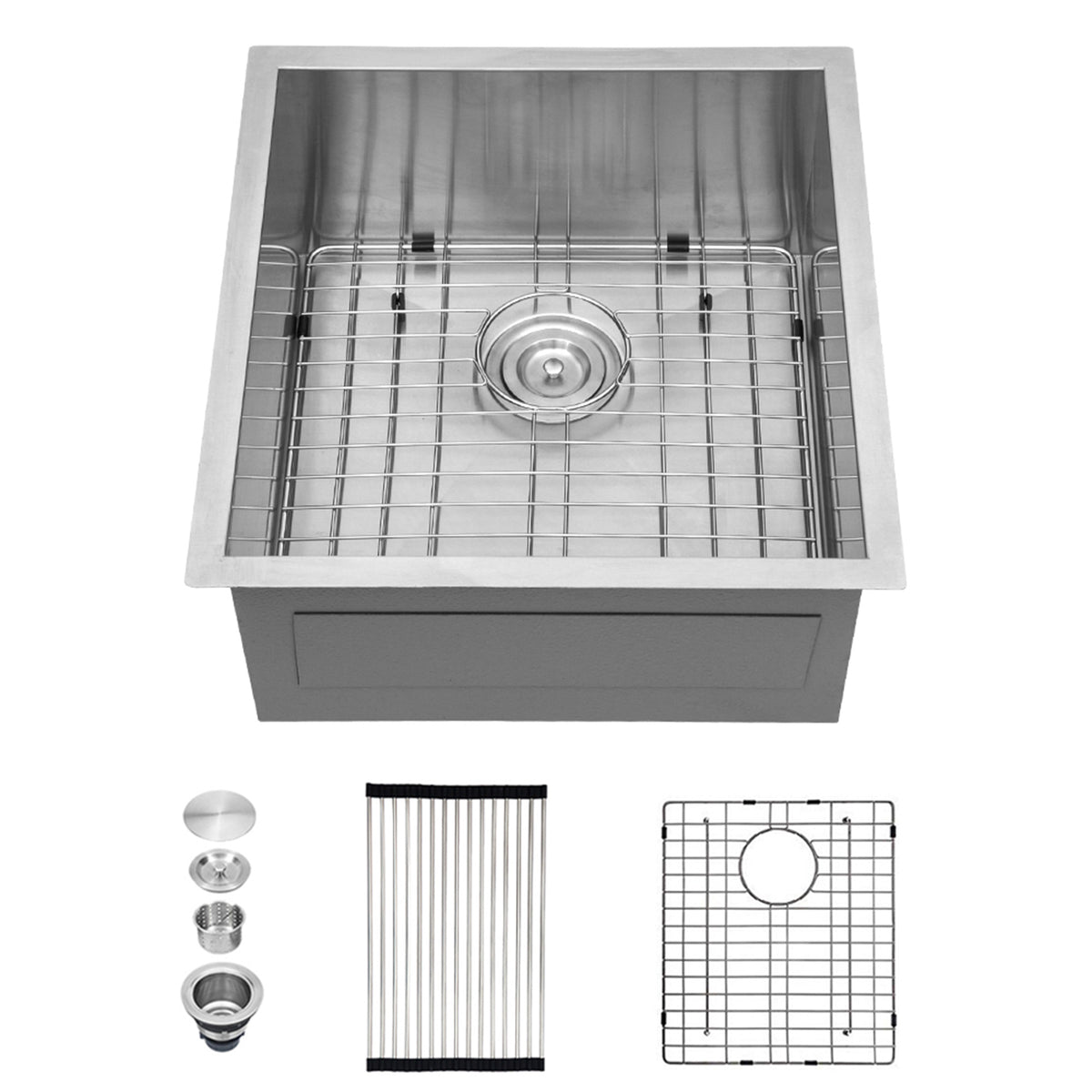 Undermount Single Bowl Kitchen Sink, Stainless Steel (SS23)