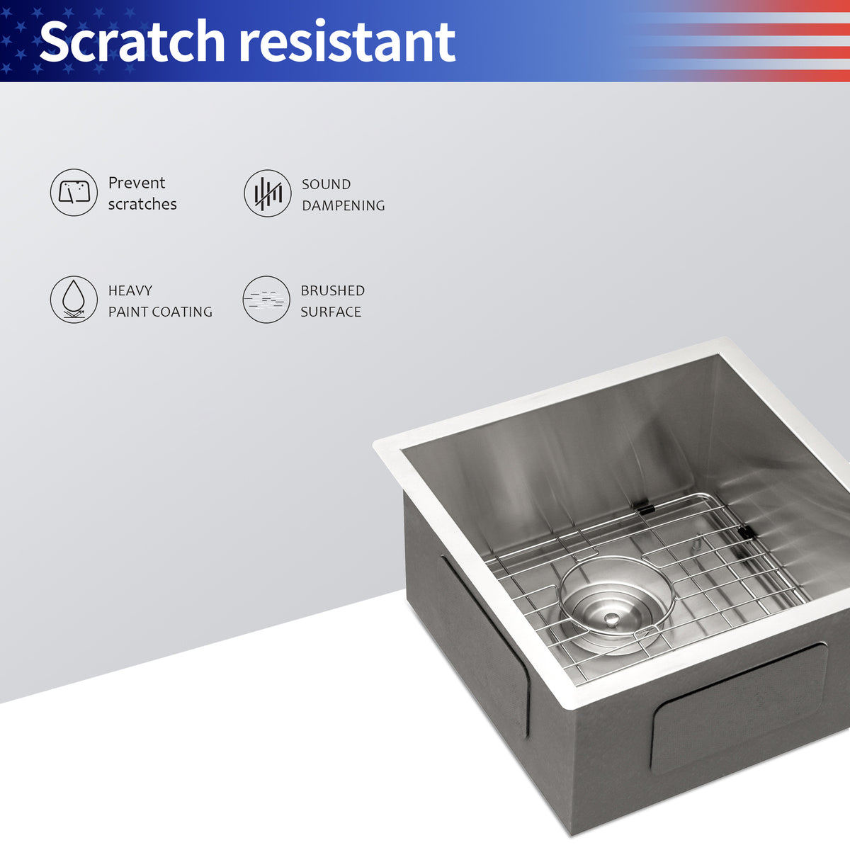 Undermount Single Bowl Kitchen Sink, Stainless Steel (SS23)