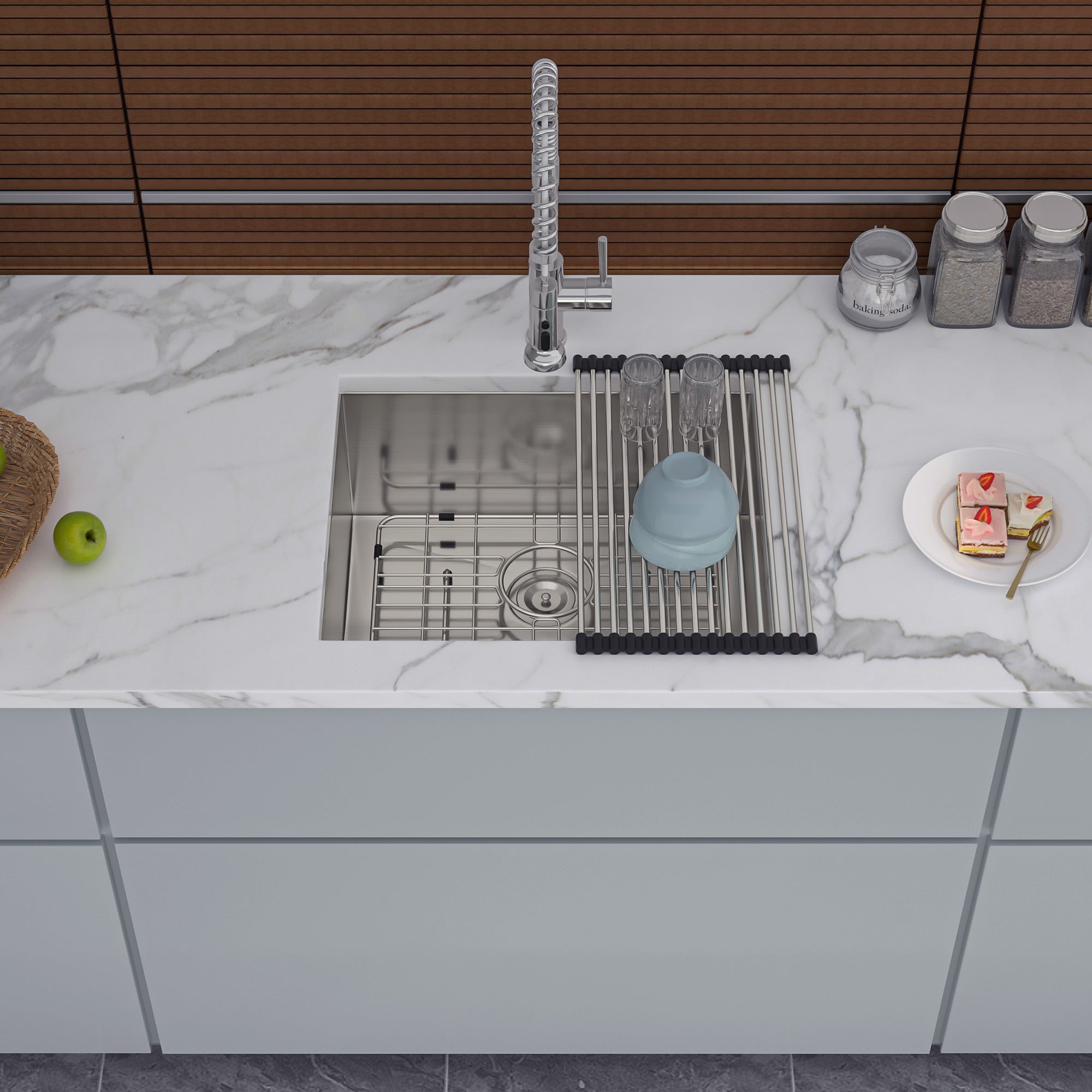 Undermount Single Bowl Kitchen Sink, Stainless Steel (SS23)