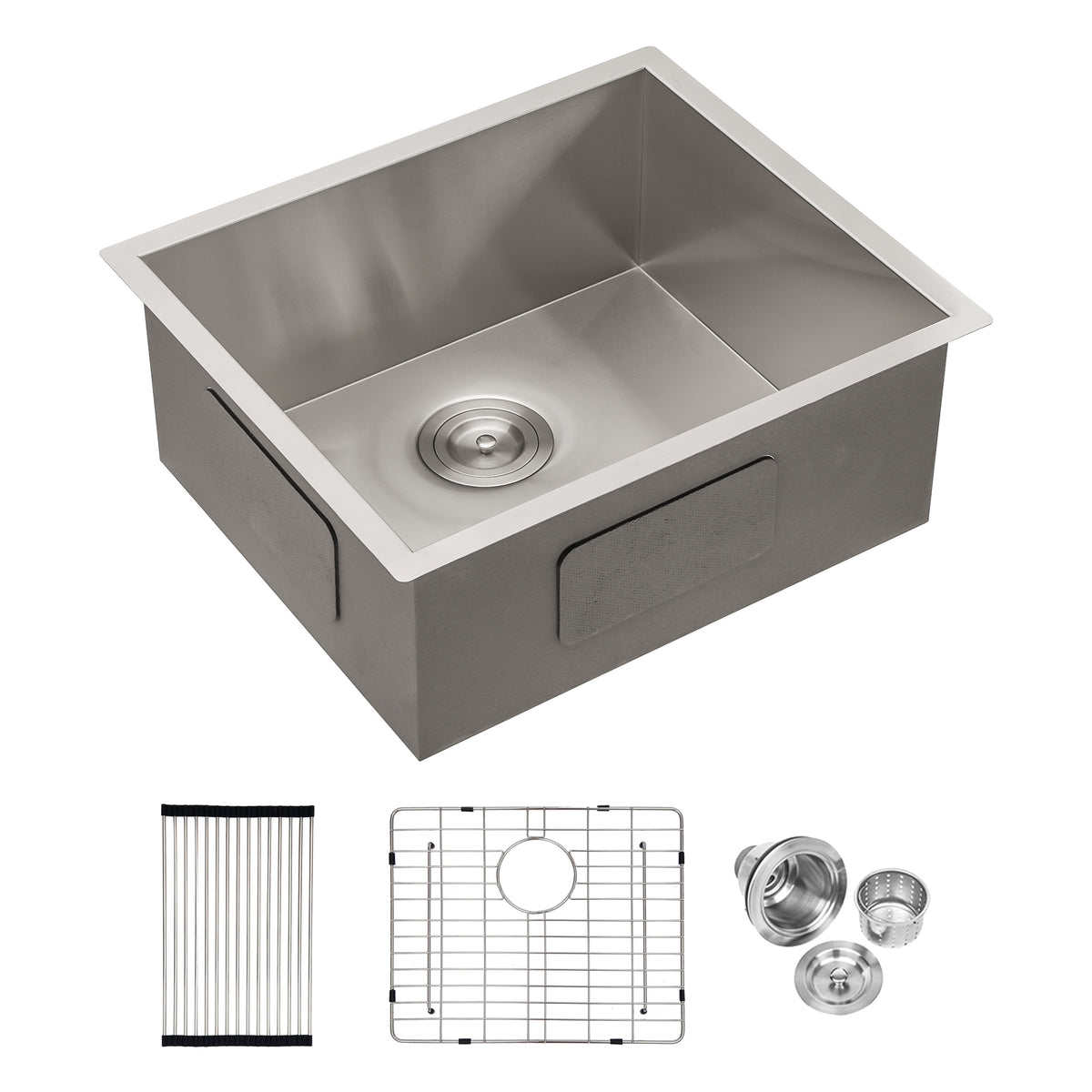 Undermount Single Bowl Kitchen Sink, Stainless Steel (SS23)