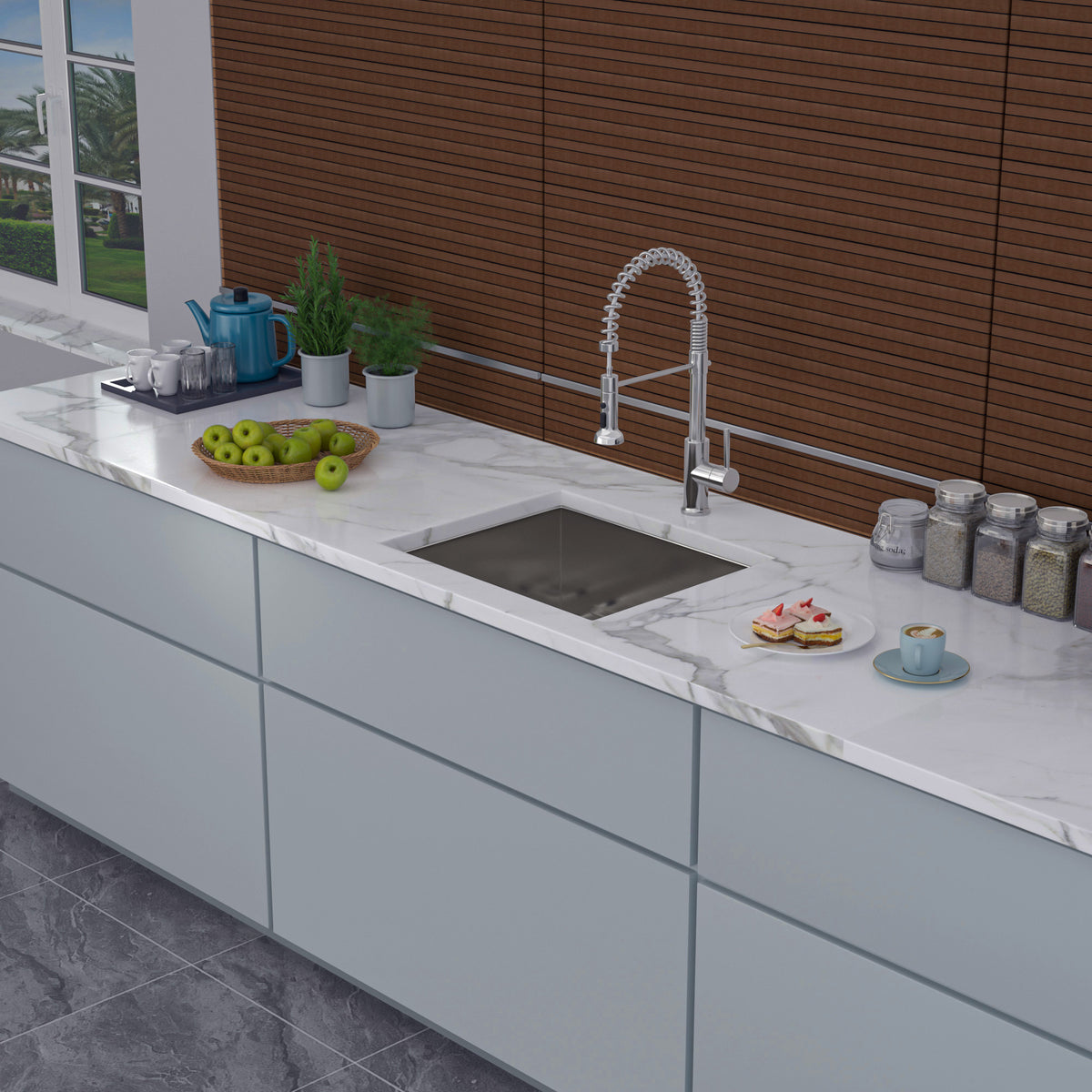 Undermount Single Bowl Kitchen Sink, Stainless Steel (SS23)