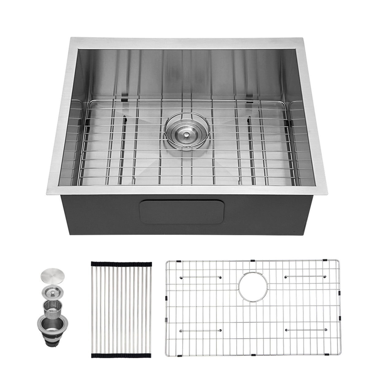 Undermount Single Bowl Kitchen Sink, Stainless Steel (SS23)