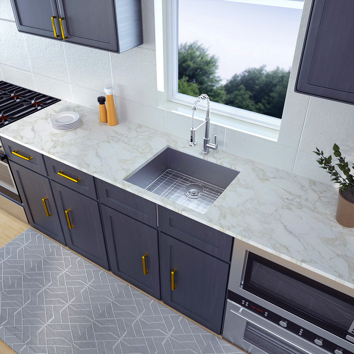 Undermount Single Bowl Kitchen Sink, Stainless Steel (SS23)